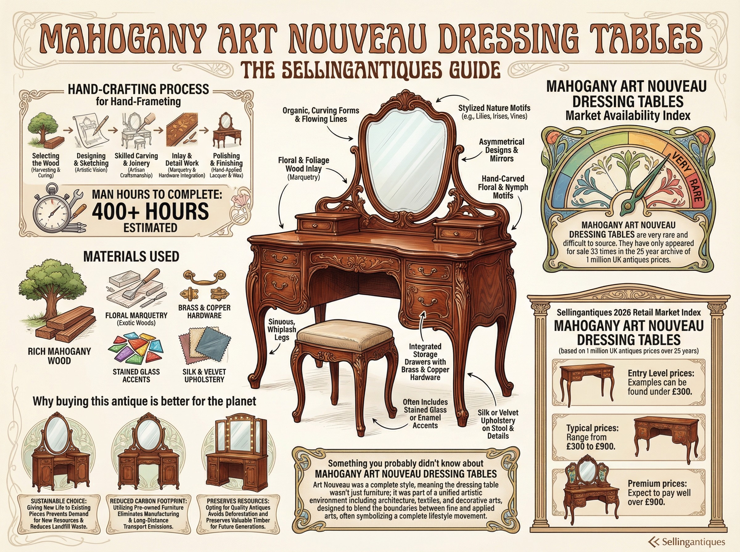 Mahogany Art Nouveau Dressing Tables Guide Infographic