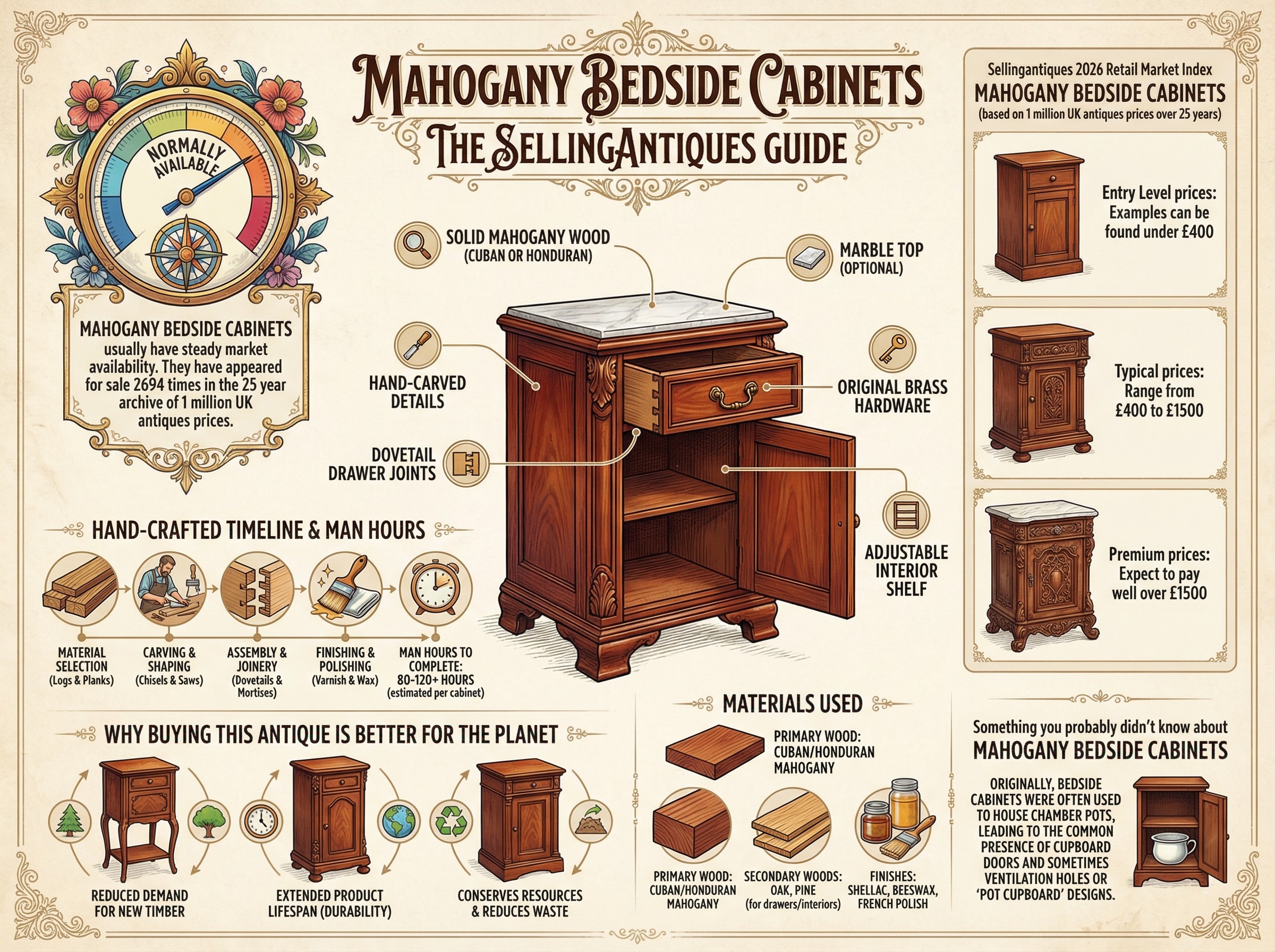 Mahogany Bedside Cabinets Guide Infographic