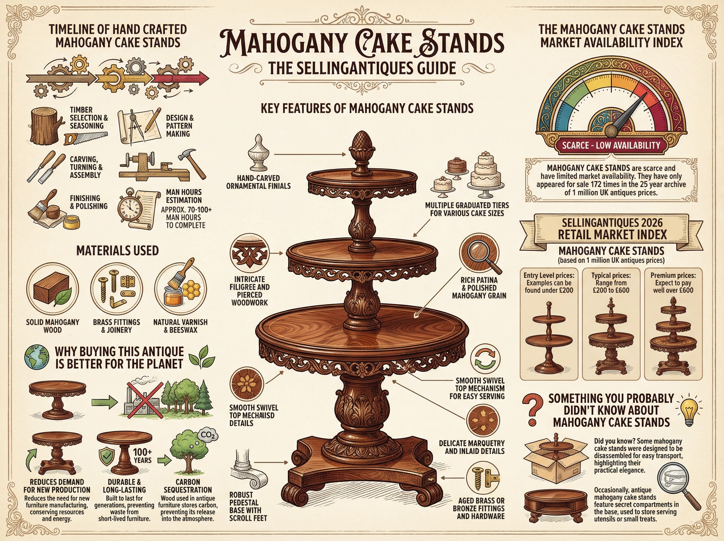 Mahogany Cake Stands Guide Infographic