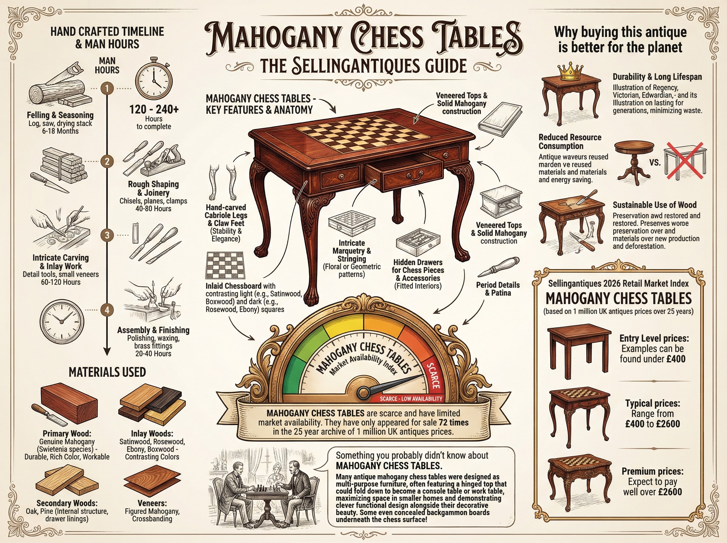 Mahogany Chess Tables Guide Infographic