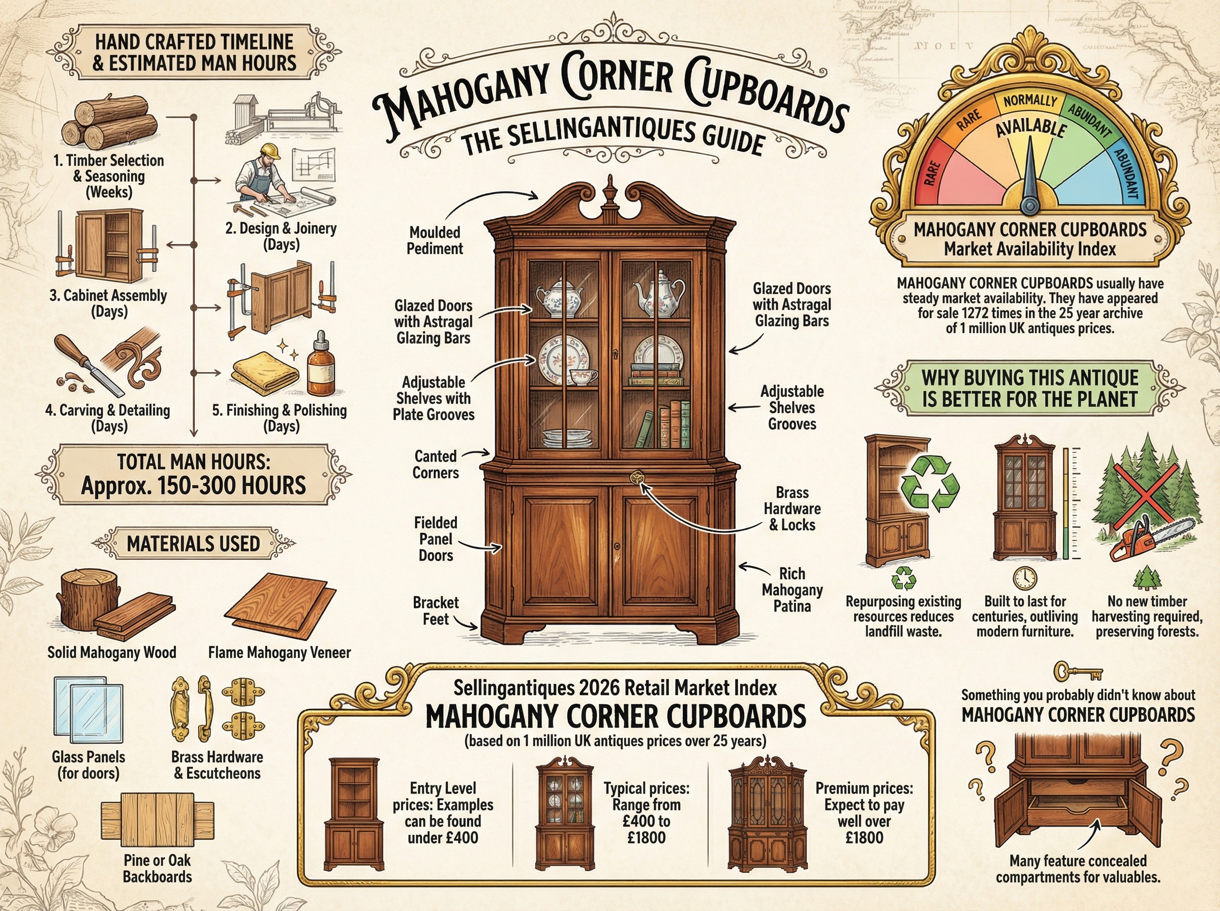 Mahogany Corner Cupboards Guide Infographic