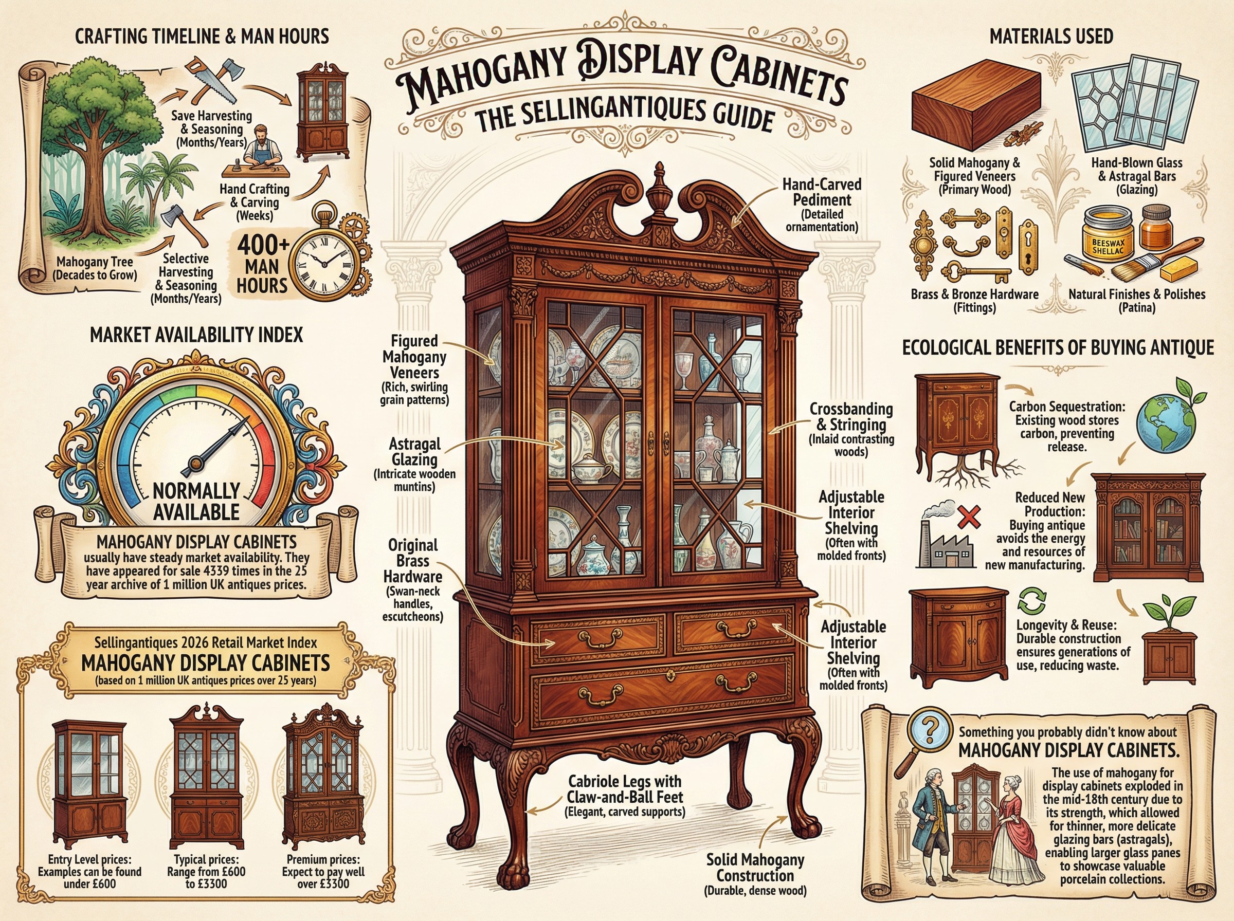 Mahogany Display Cabinets Guide Infographic