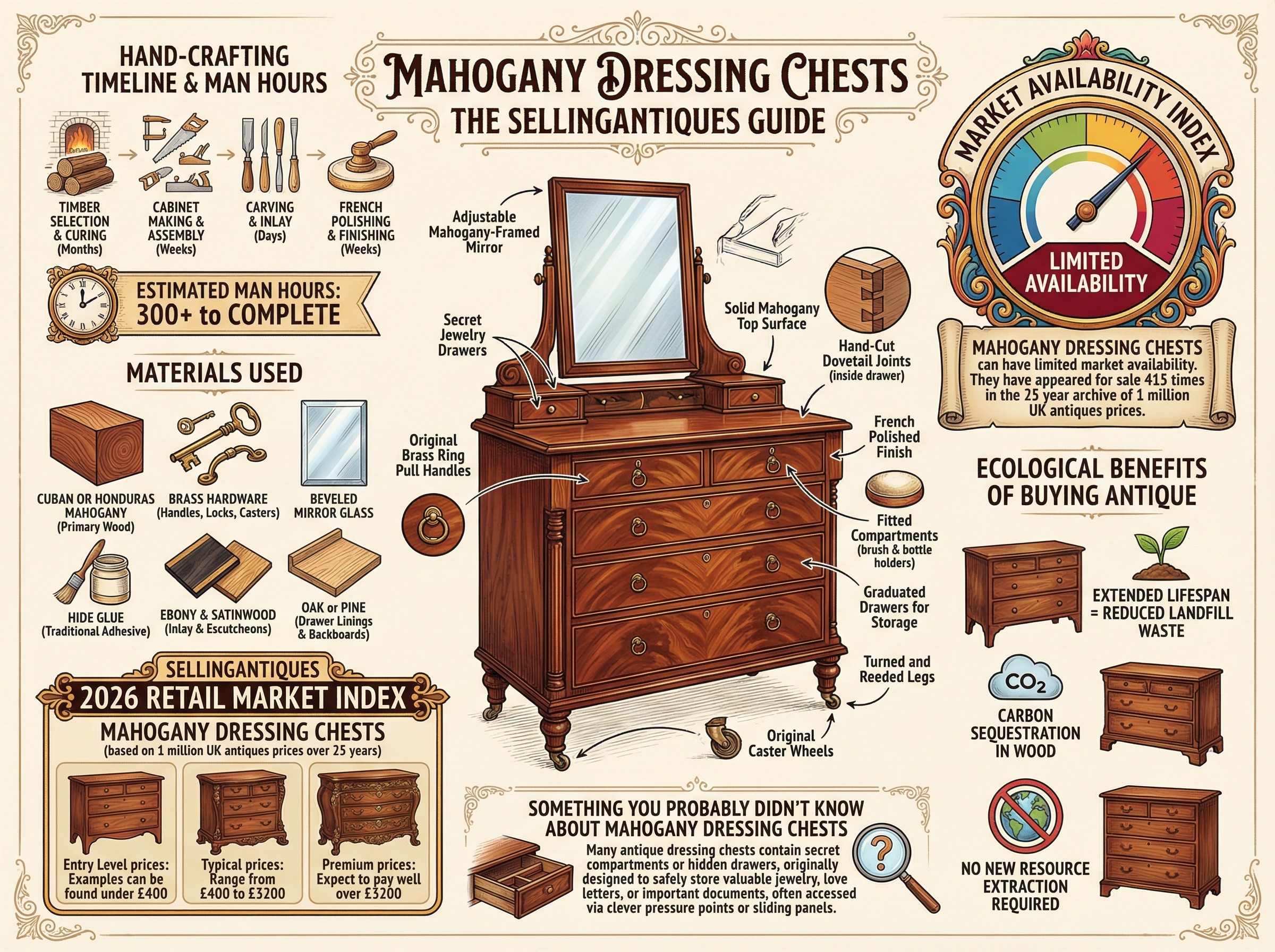 Mahogany Dressing Chests Guide Infographic