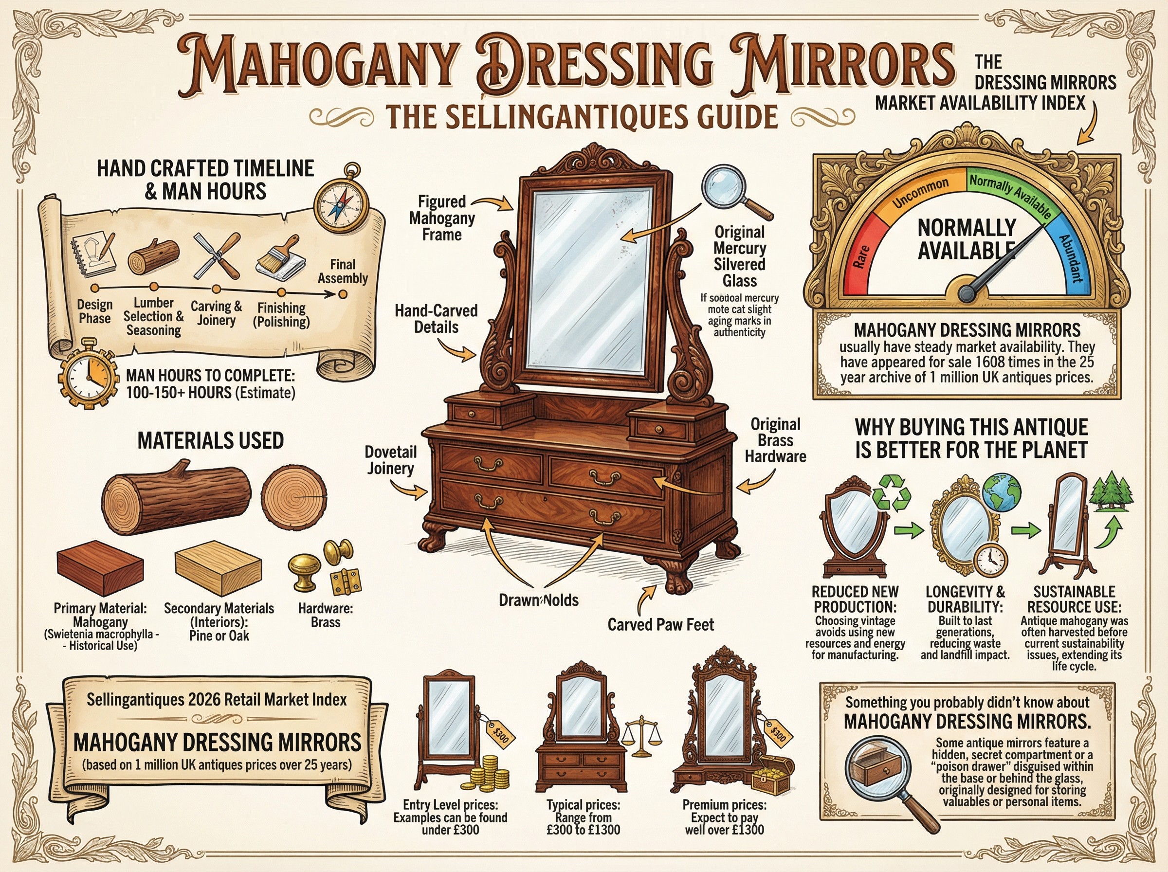 Mahogany Dressing Mirrors Guide Infographic