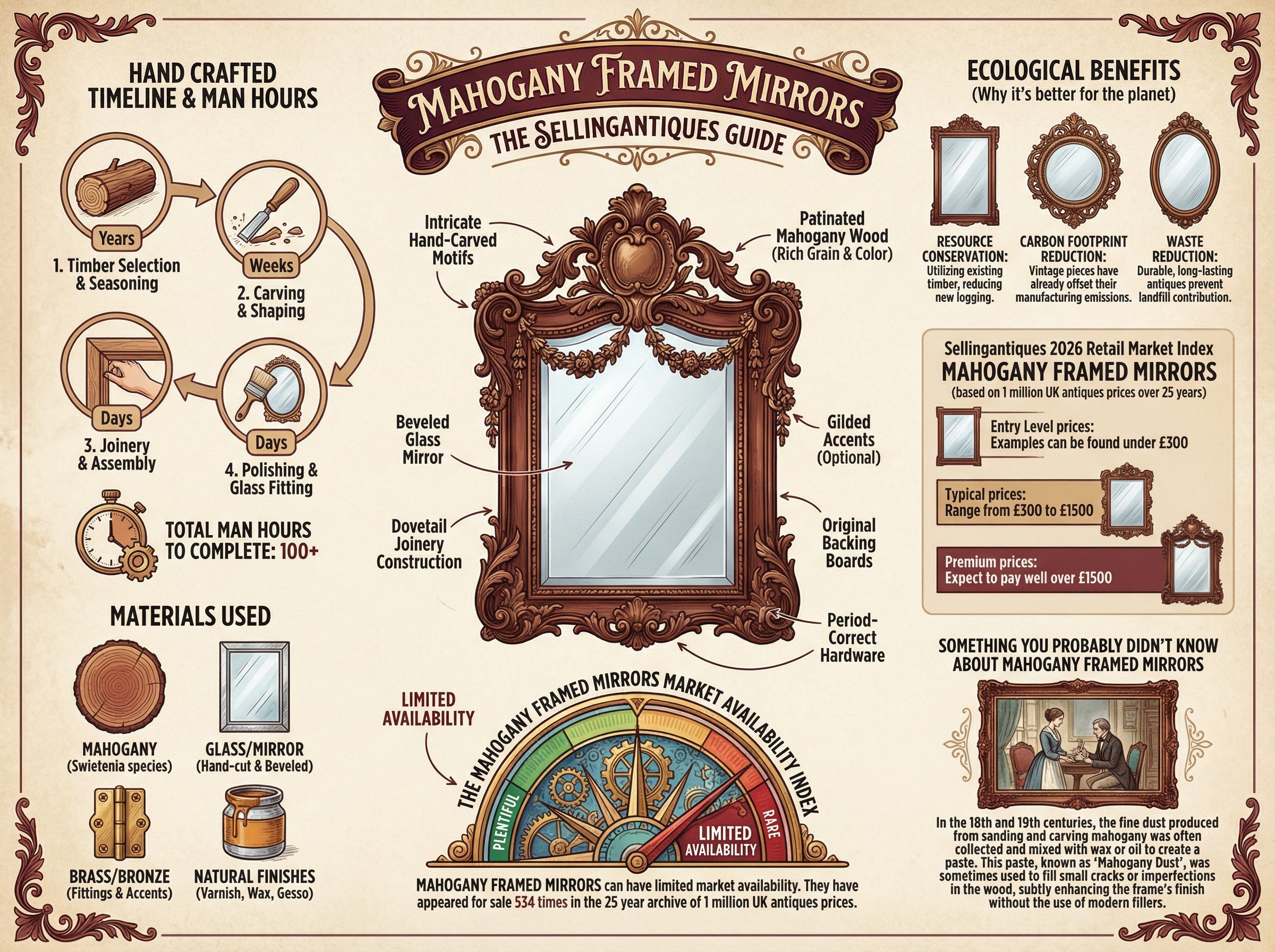 Mahogany Framed Mirrors Guide Infographic
