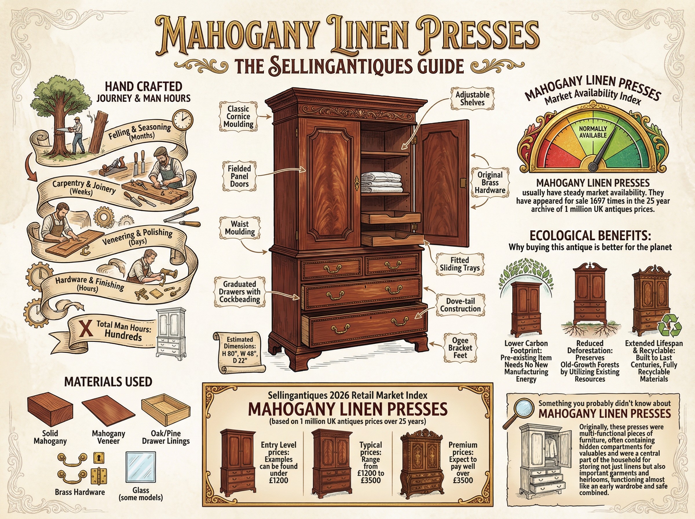 Mahogany Linen Presses Guide Infographic