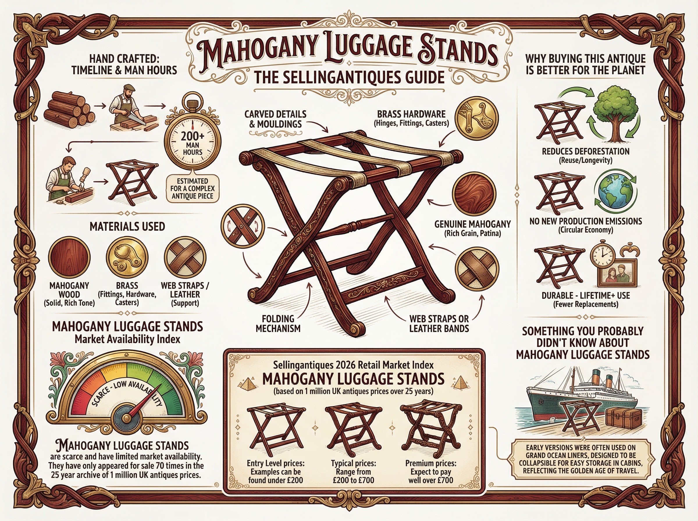 Mahogany Luggage Stands Guide Infographic