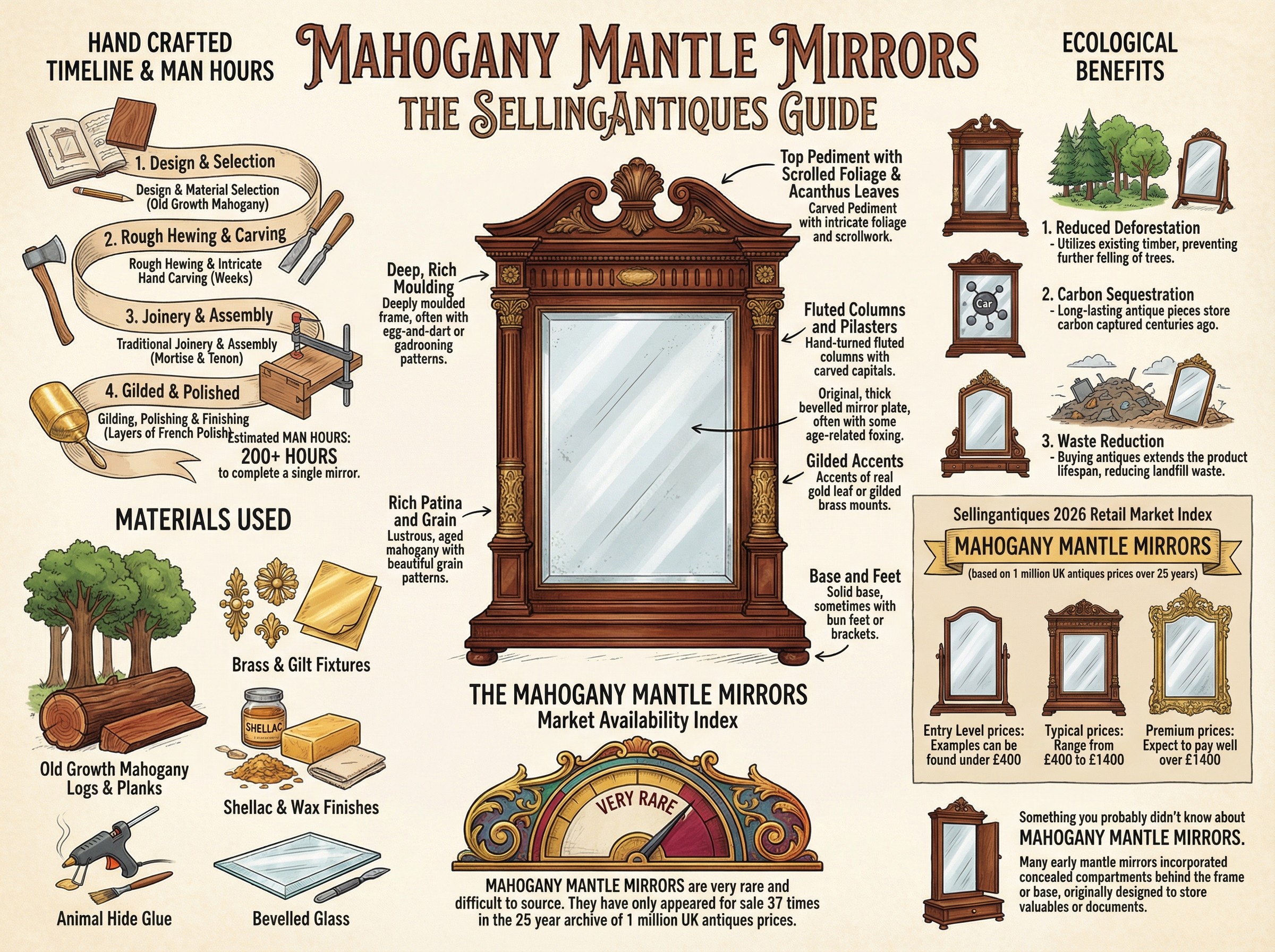 Mahogany Mantle Mirrors Guide Infographic
