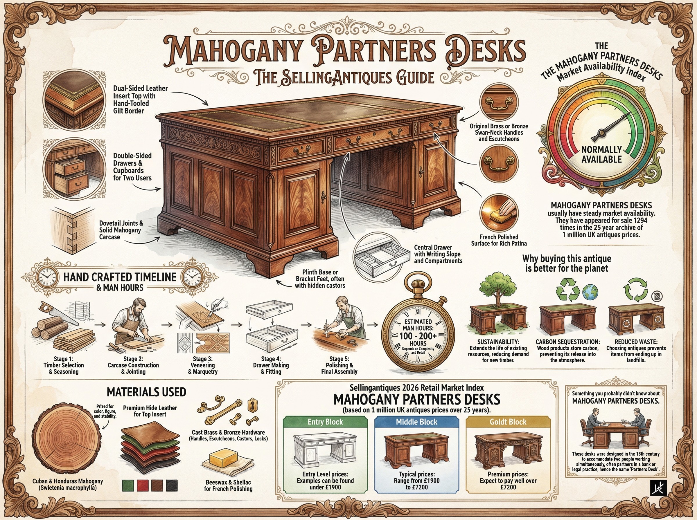 Mahogany Partners Desks Guide Infographic