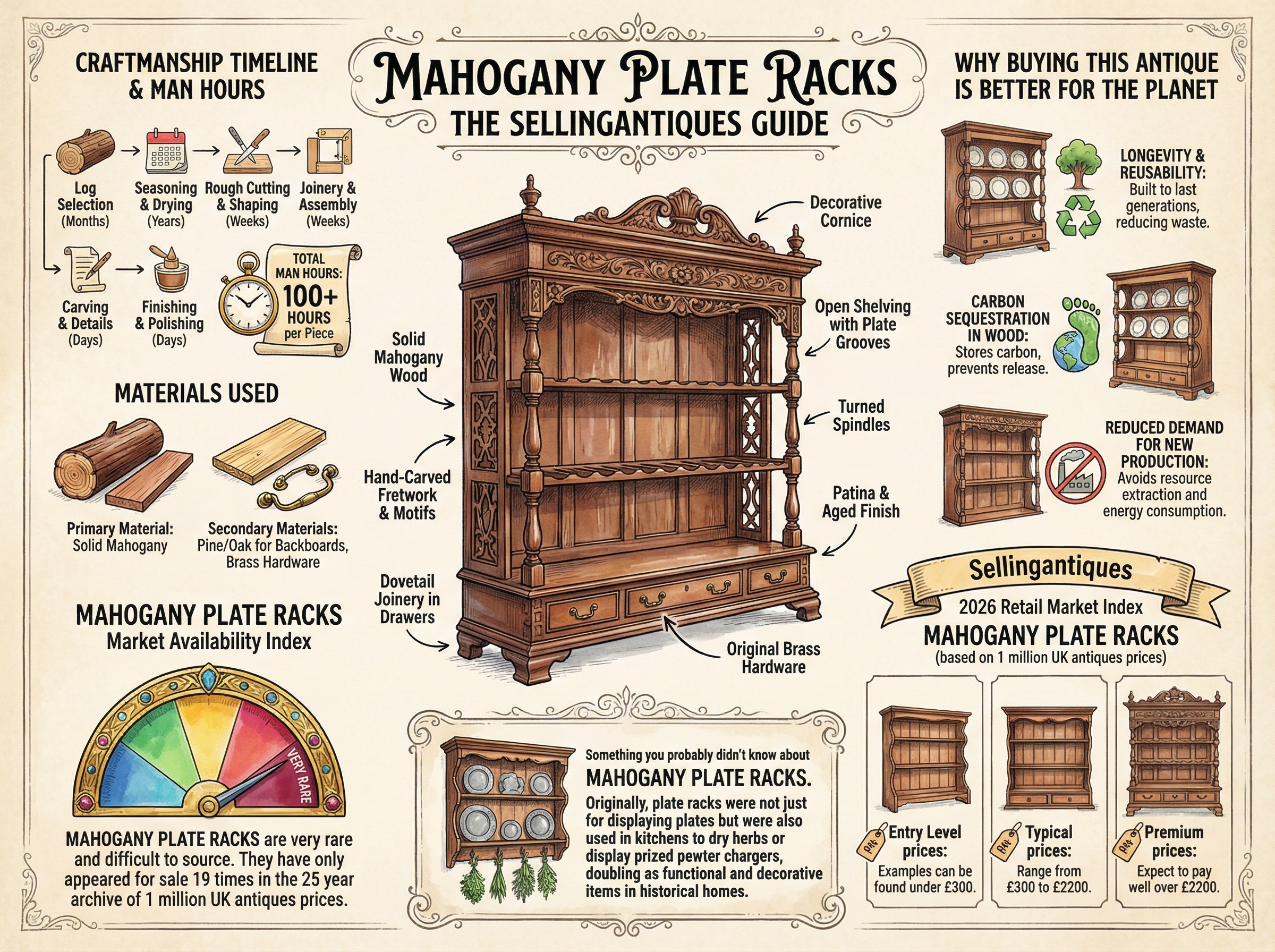 Mahogany Plate Racks Guide Infographic