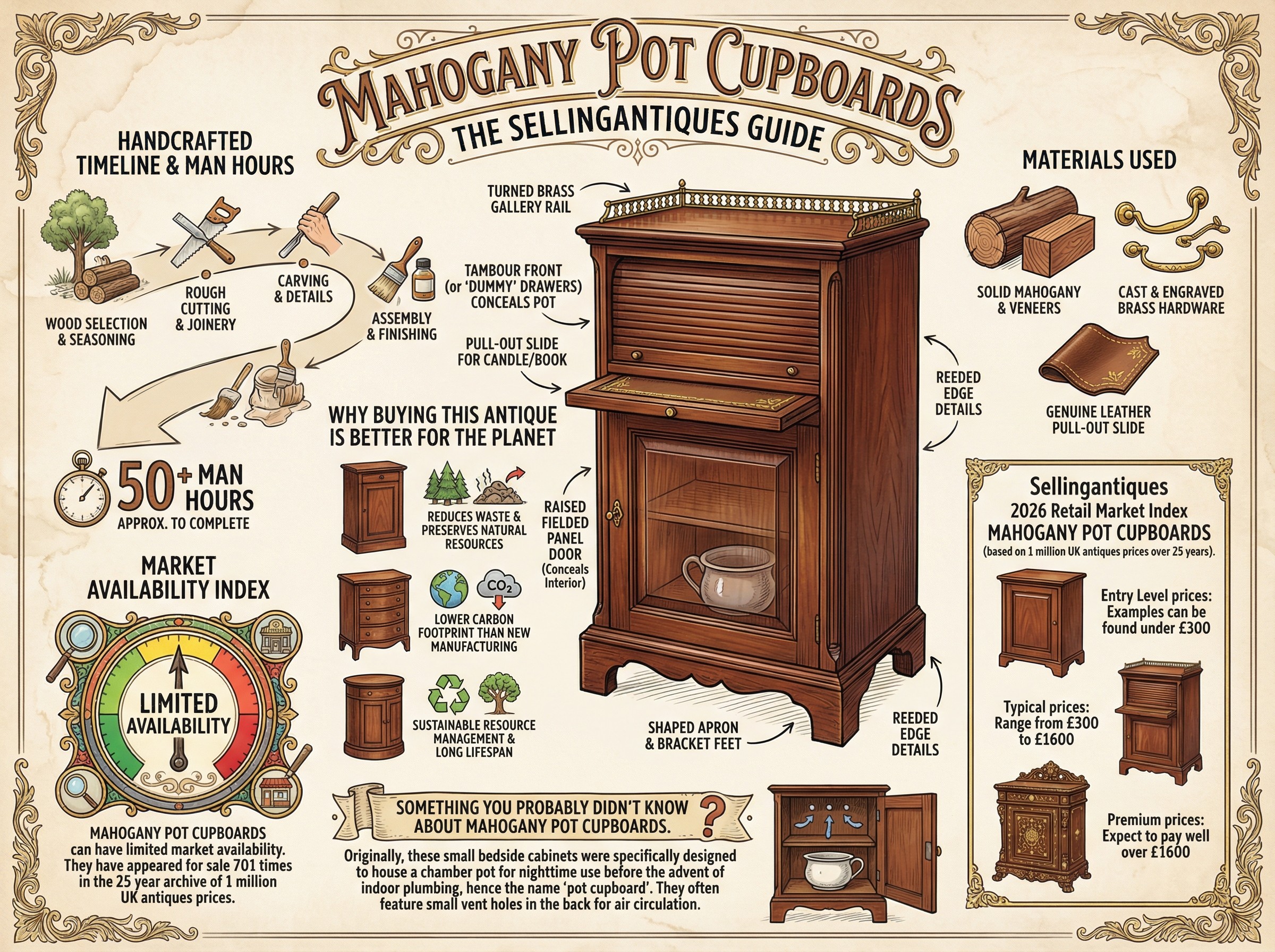Mahogany Pot Cupboards Guide Infographic