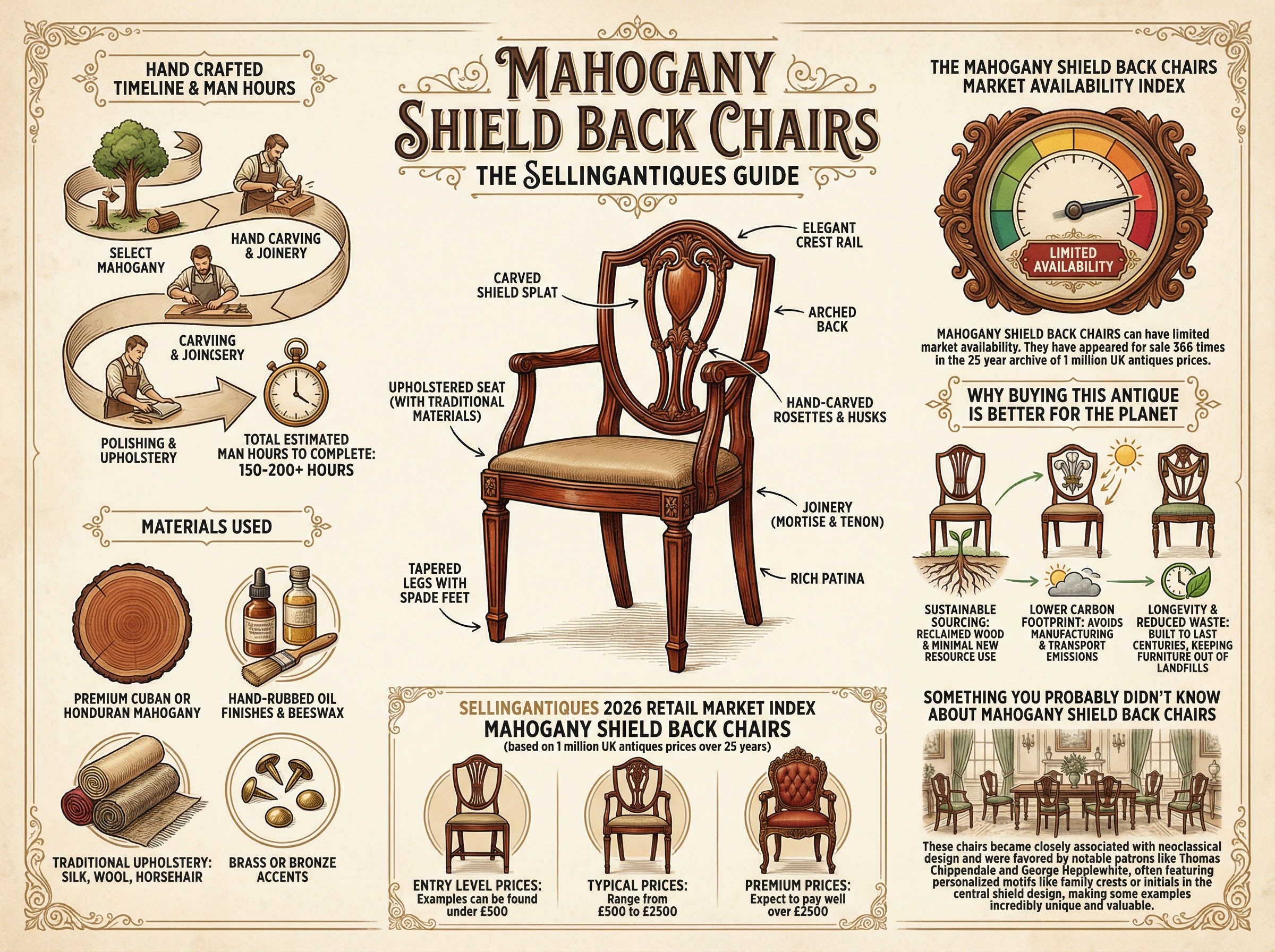 Mahogany Shield Back Chairs Guide Infographic