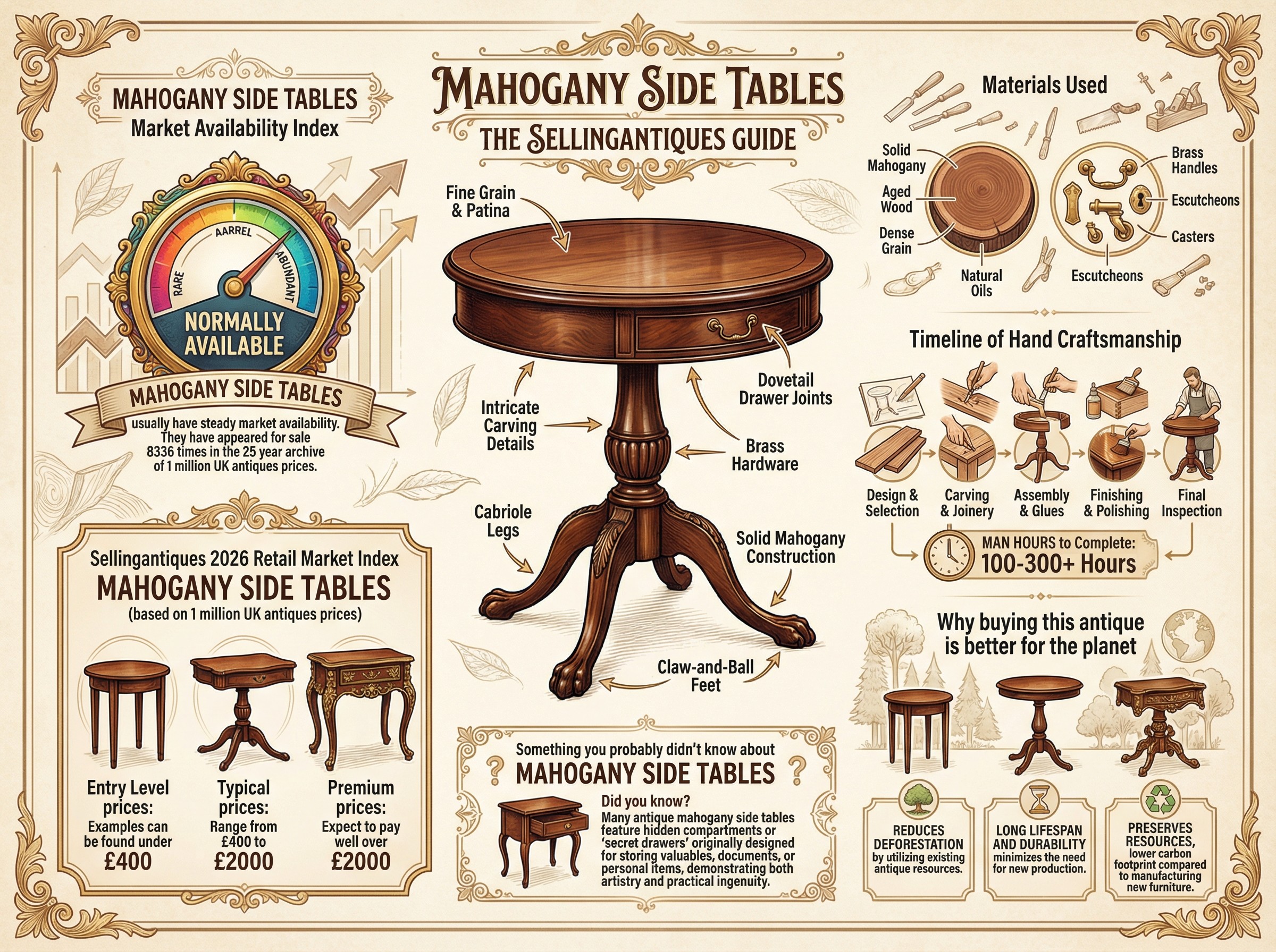 Mahogany Side Tables Guide Infographic