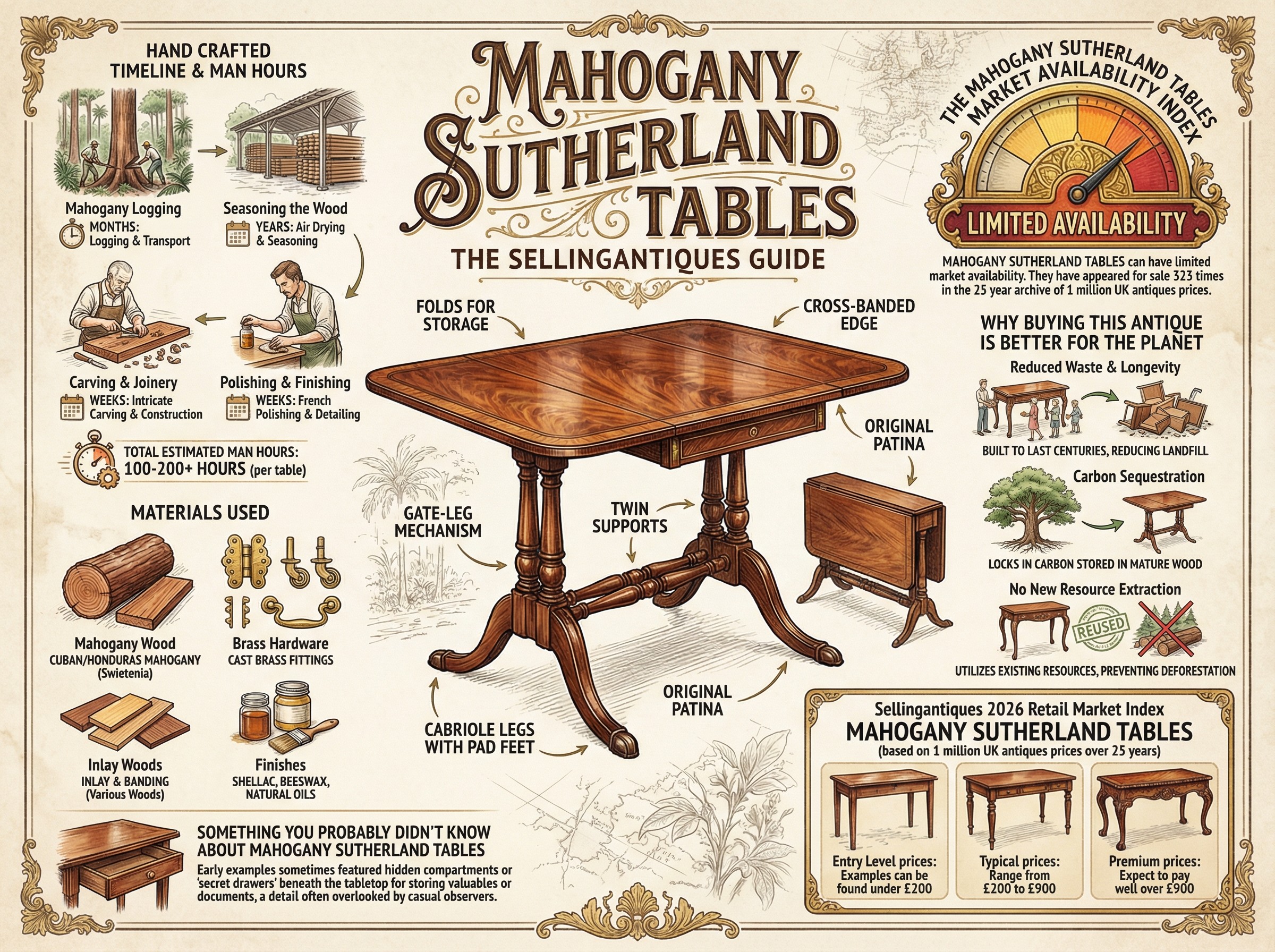 Mahogany Sutherland Tables Guide Infographic