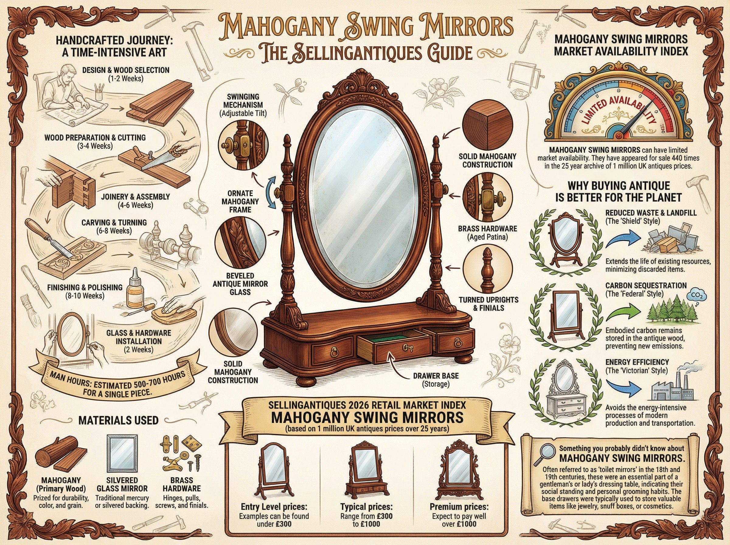 Mahogany Swing Mirrors Guide Infographic