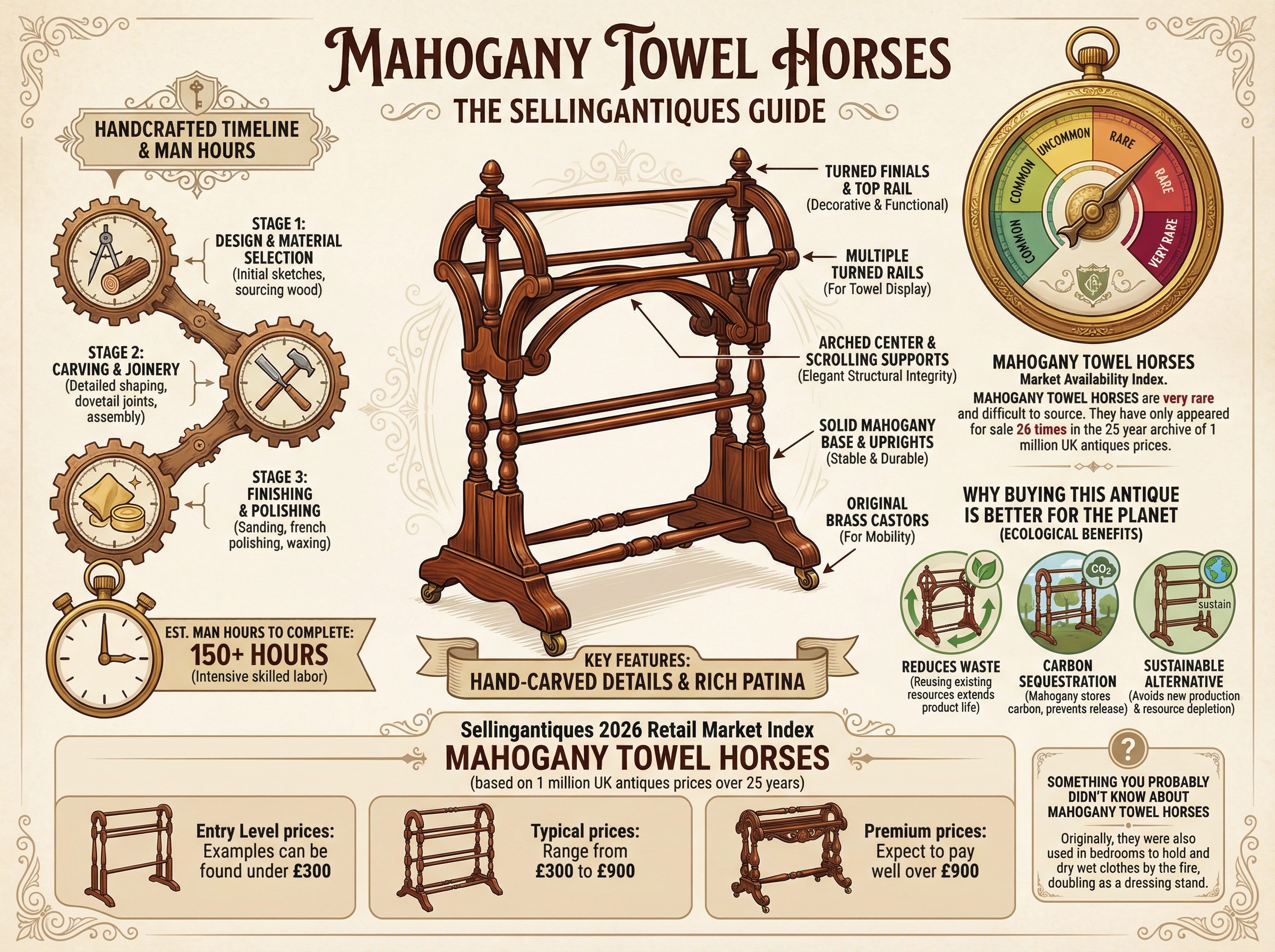Mahogany Towel Horses Guide Infographic