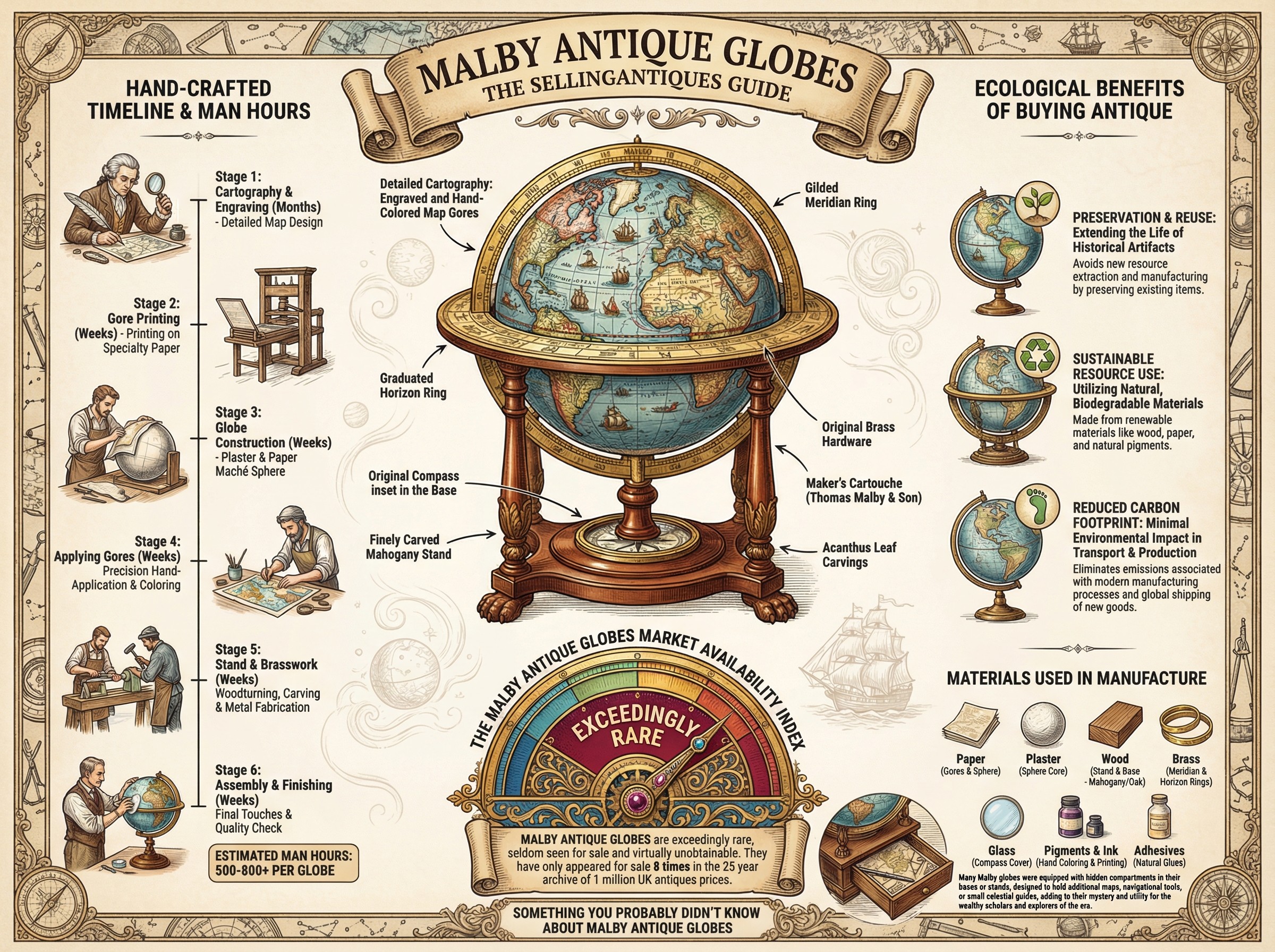 Malby Antique Globes Guide Infographic