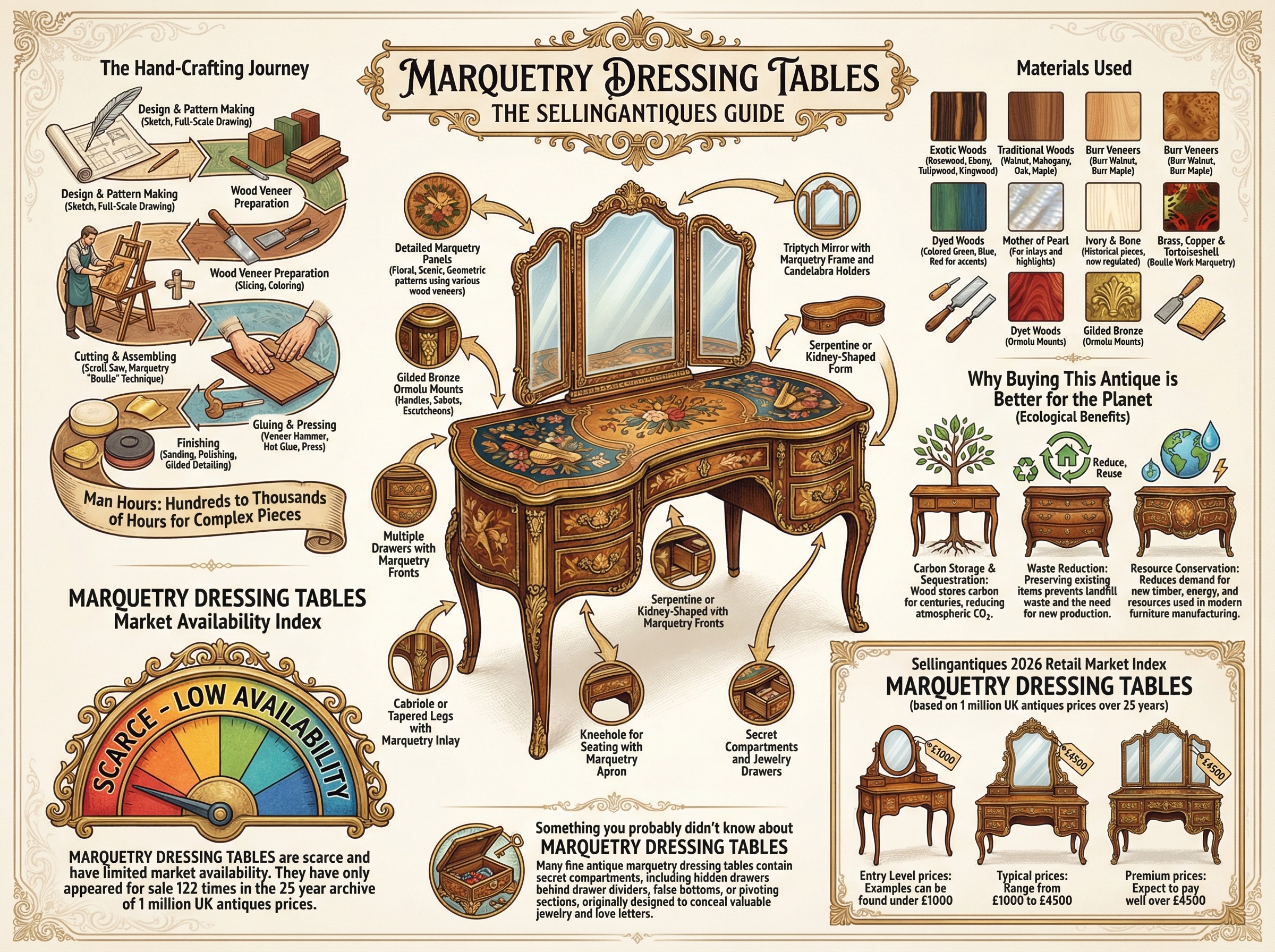 Marquetry Dressing Tables Guide Infographic