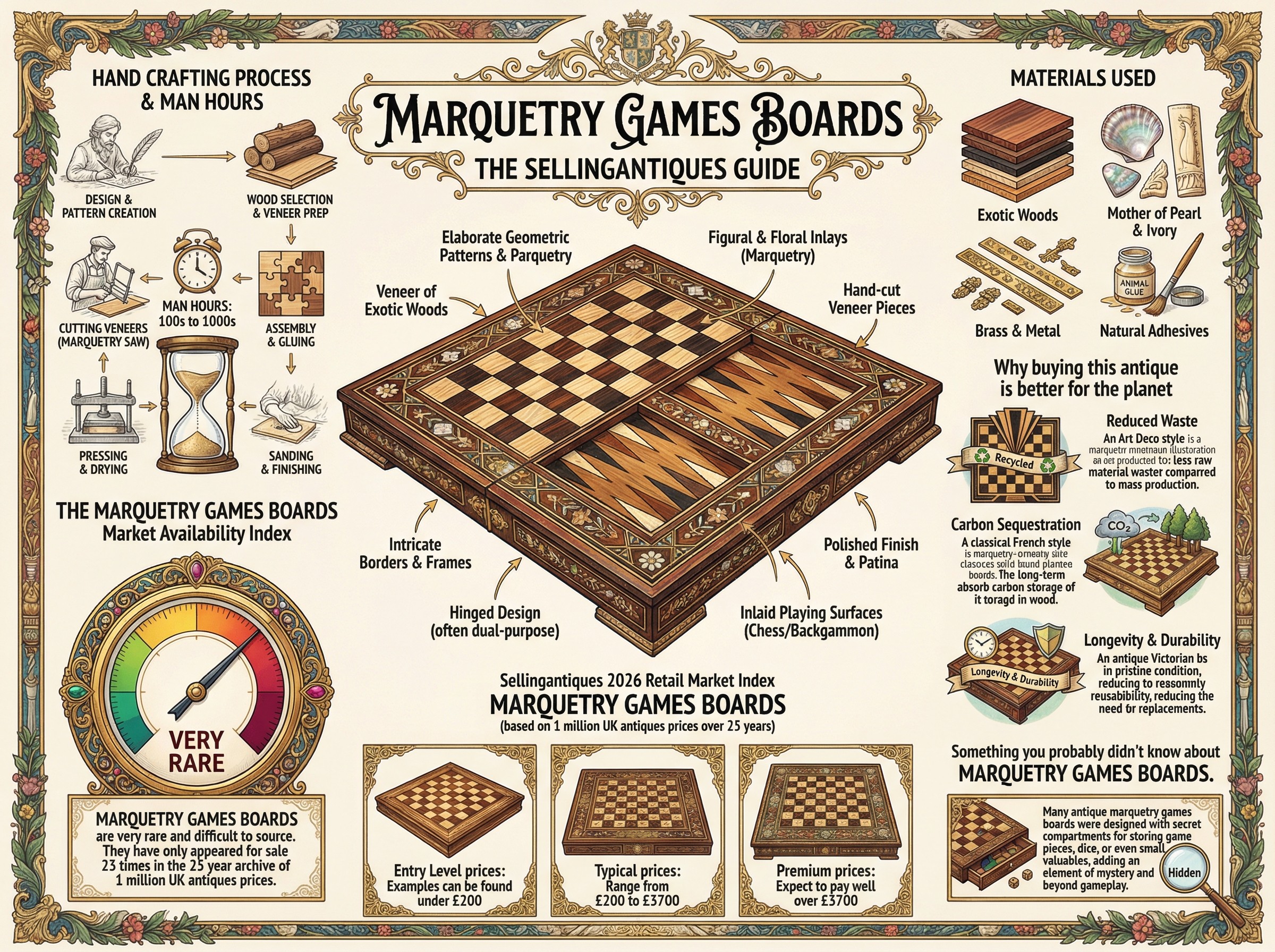 Marquetry Games Boards Guide Infographic
