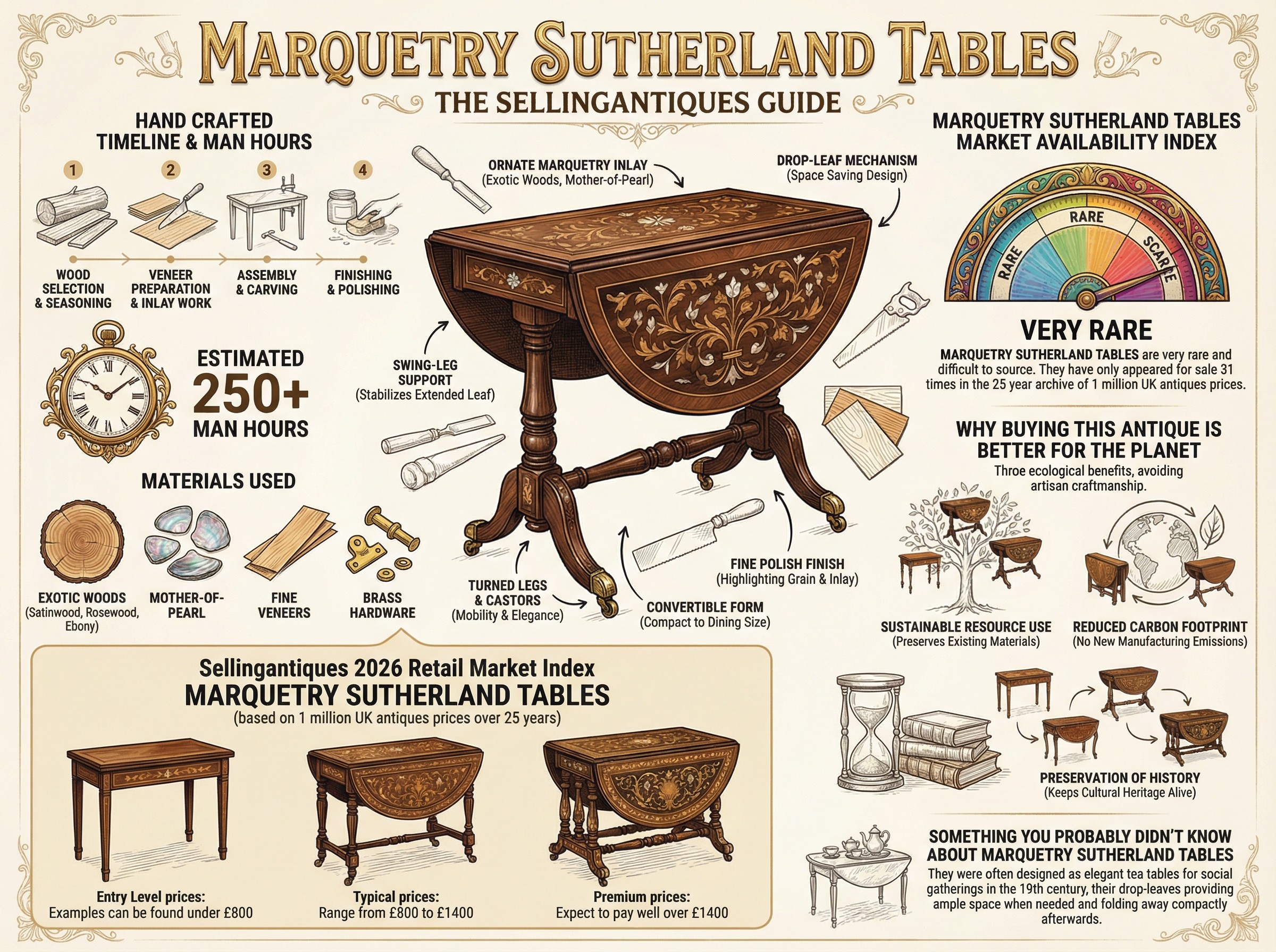 Marquetry Sutherland Tables Guide Infographic