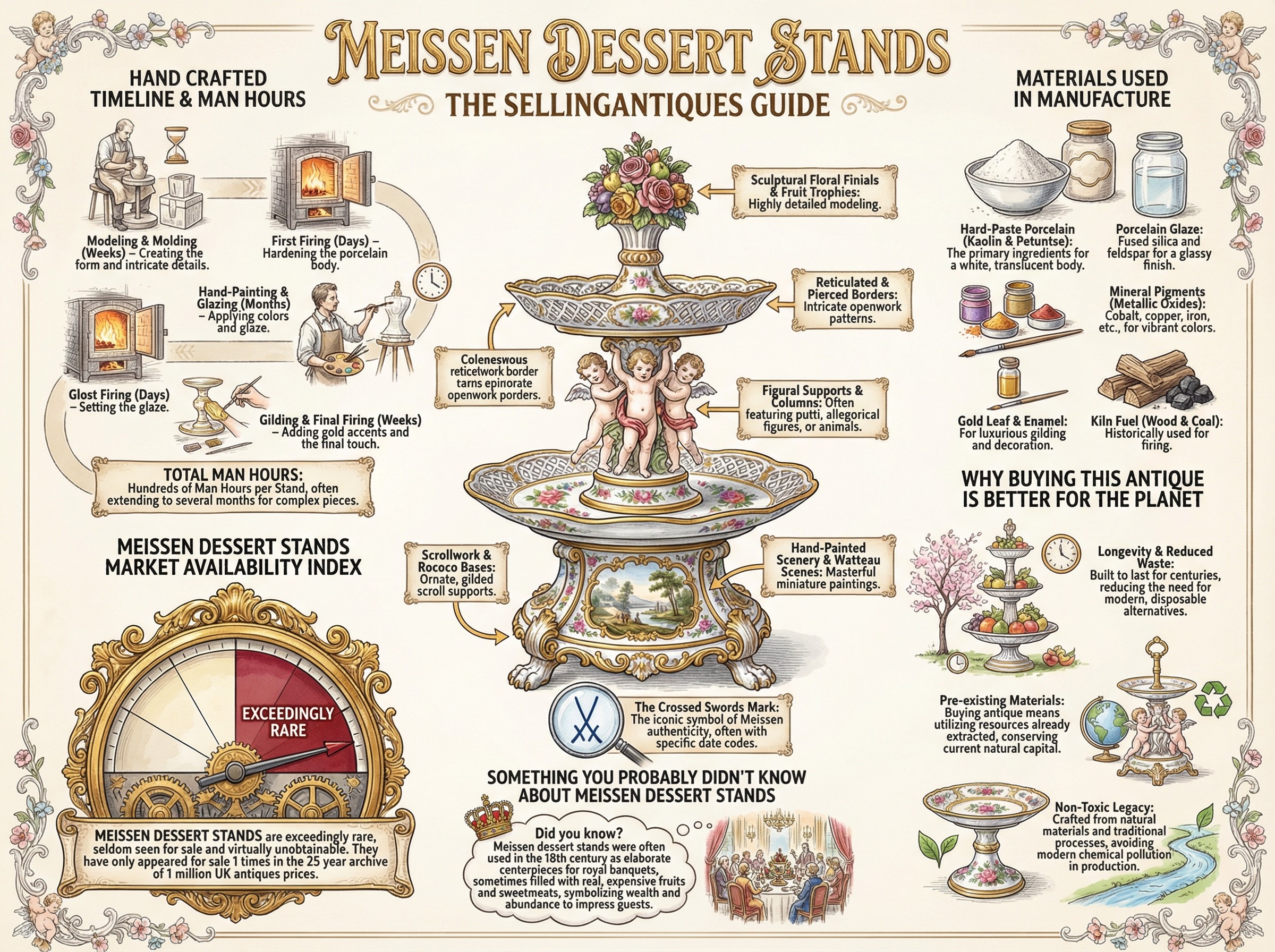 Meissen Dessert Stands Guide Infographic