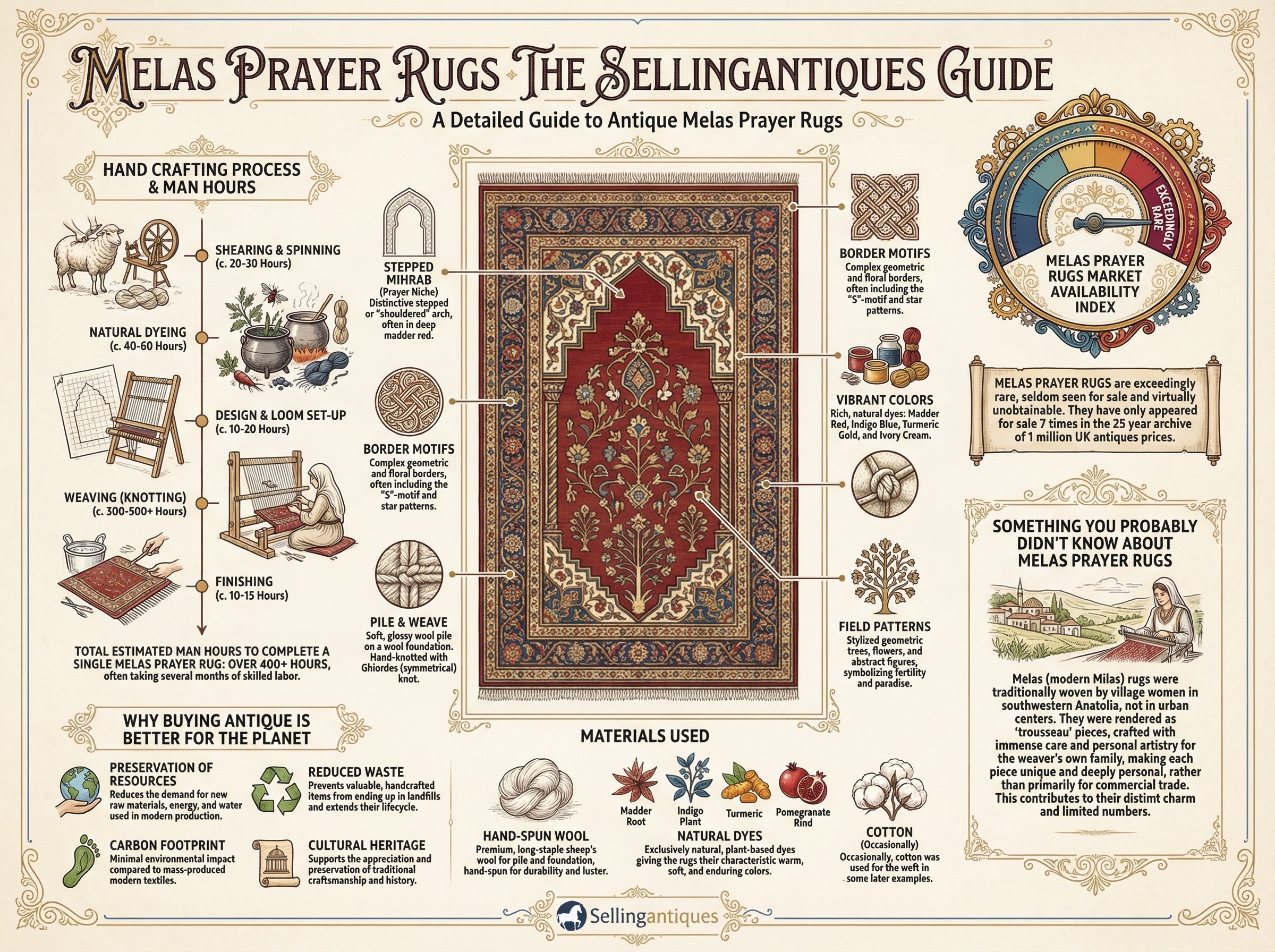 Melas Prayer Rugs Guide Infographic
