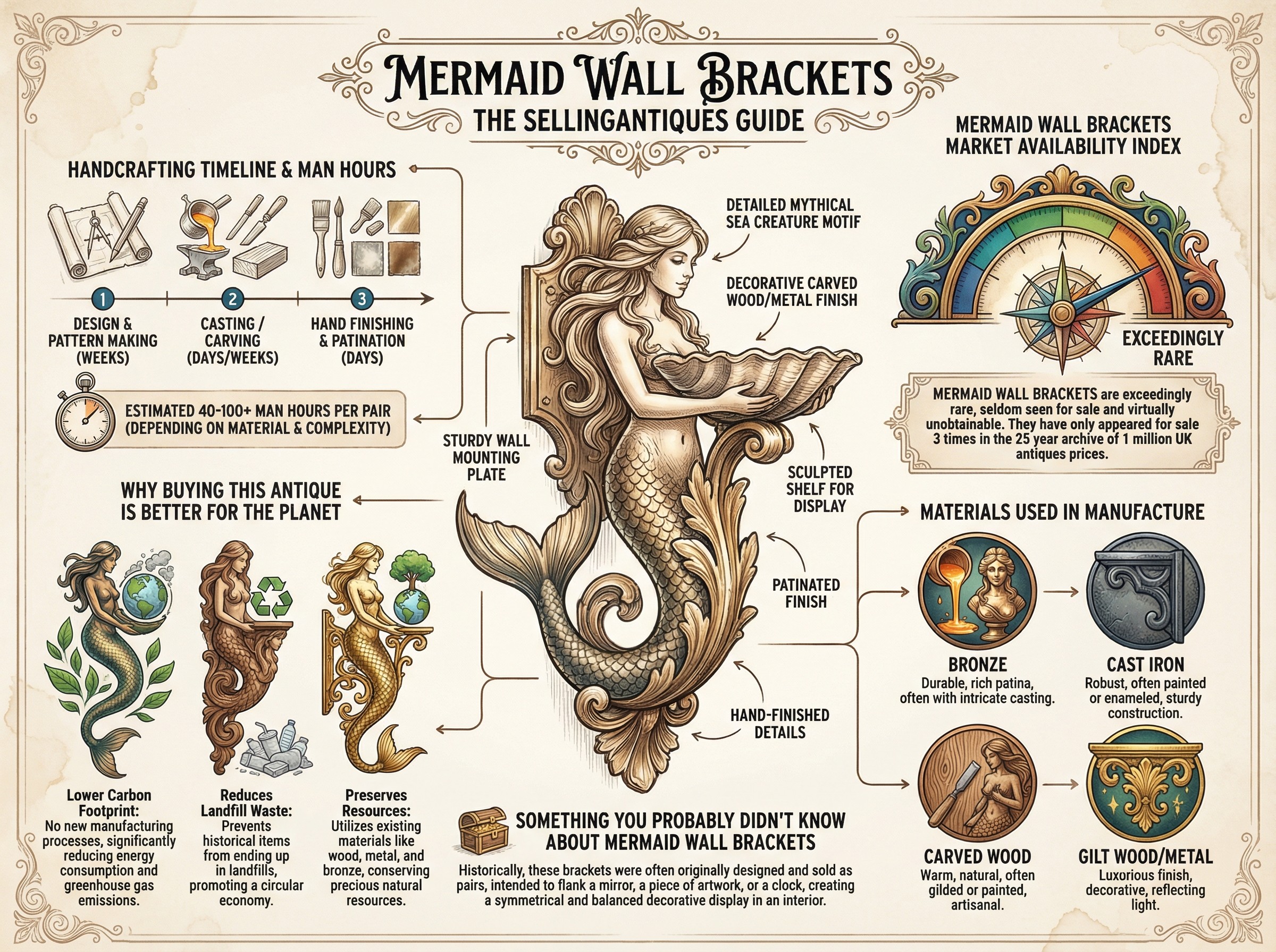 Mermaid Wall Brackets Guide Infographic