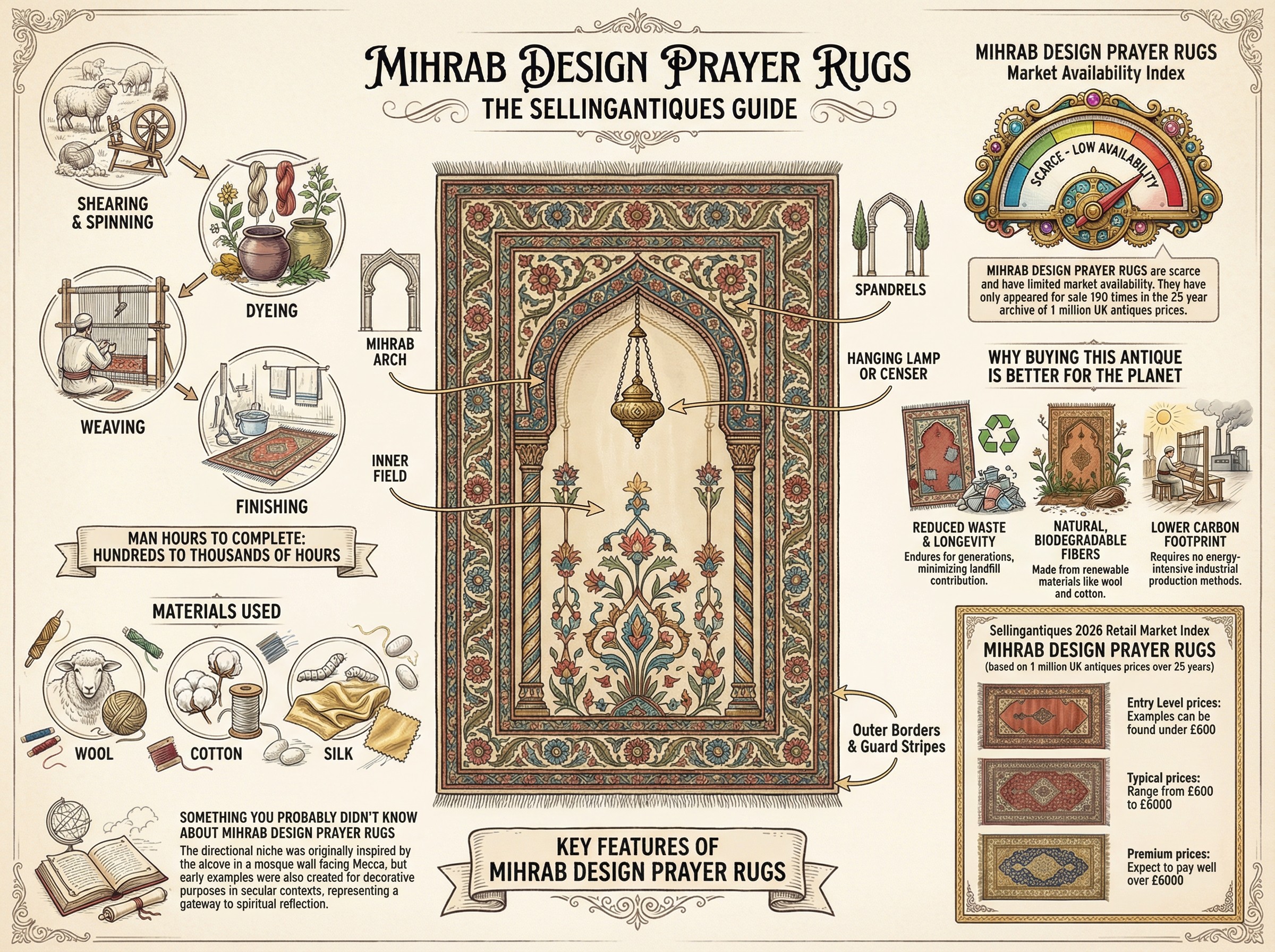 Mihrab Design Prayer Rugs Guide Infographic