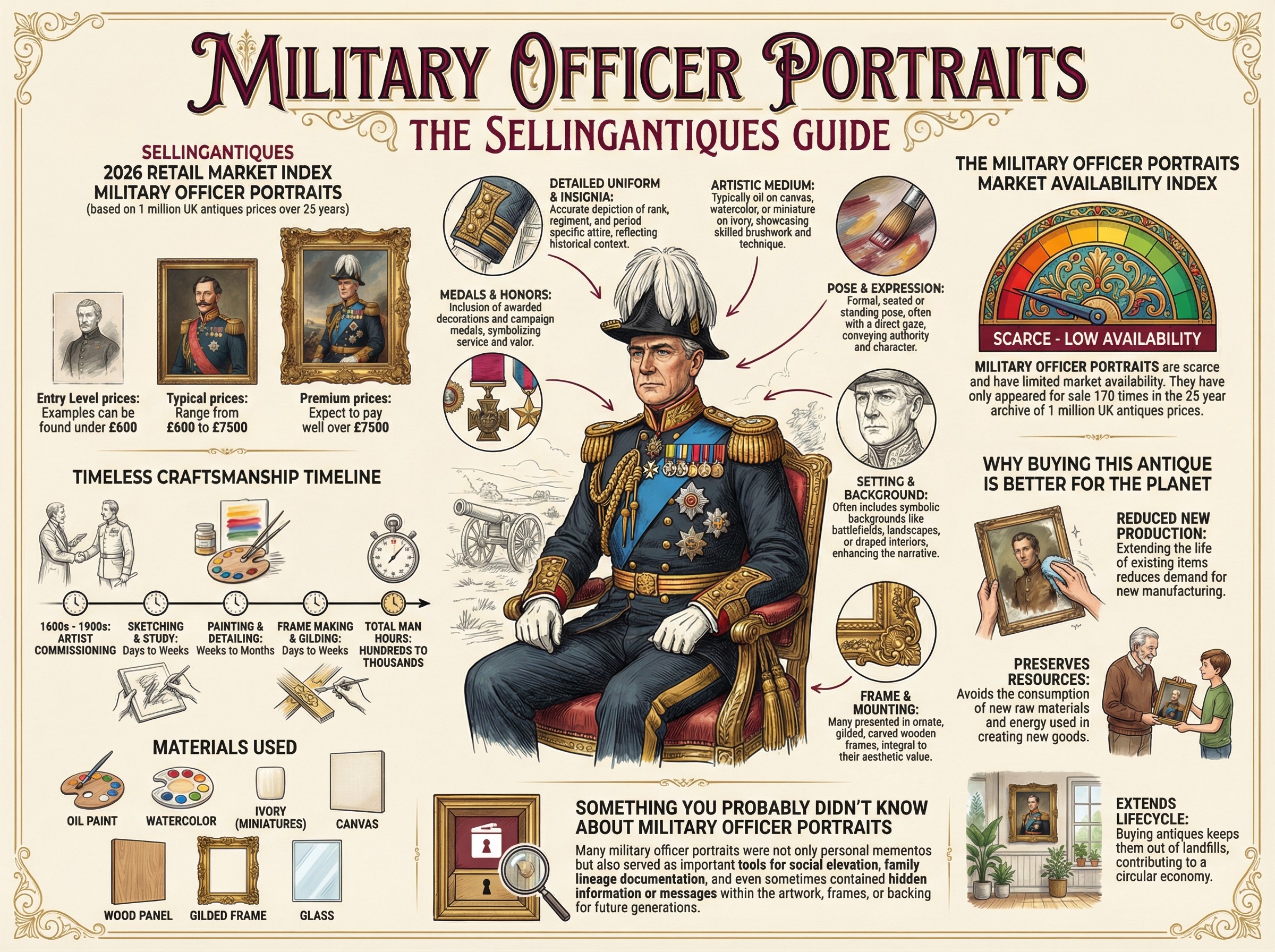 Military Officer Portraits Guide Infographic