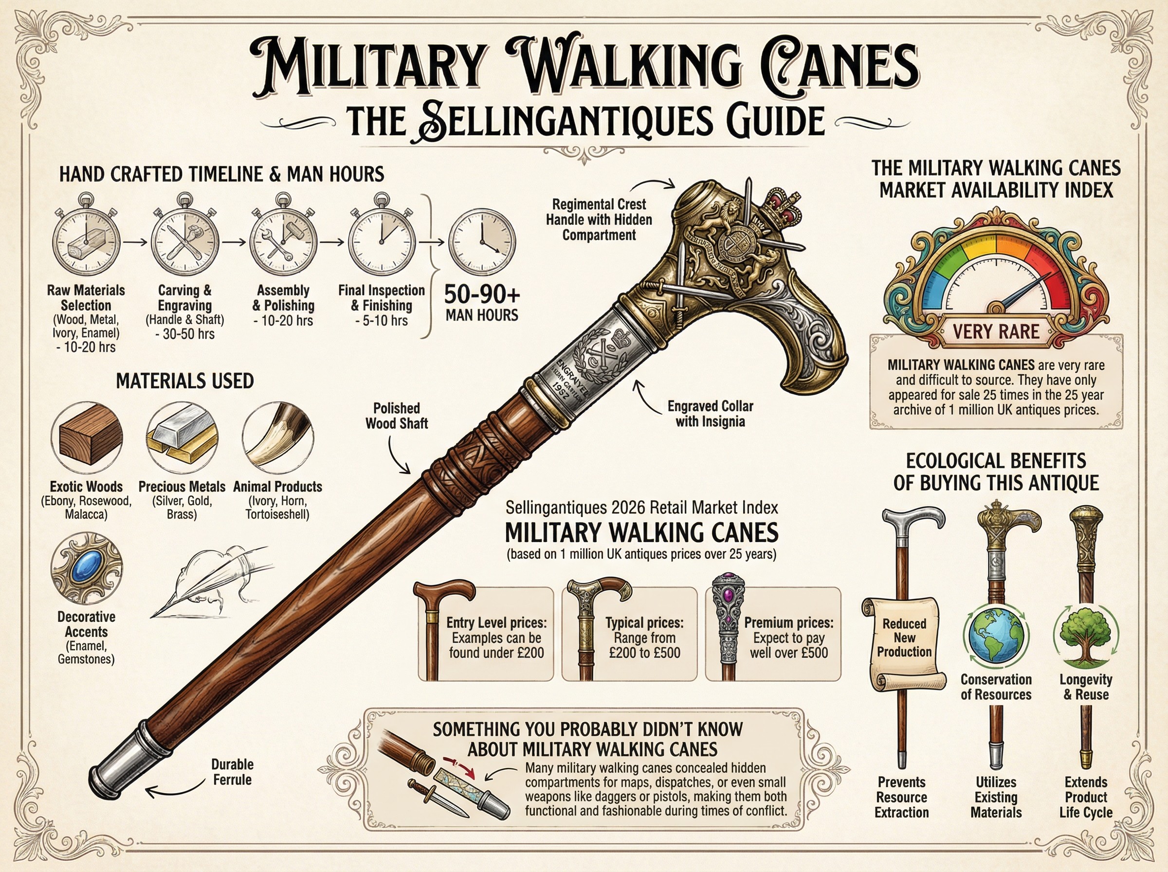 Military Walking Canes Guide Infographic