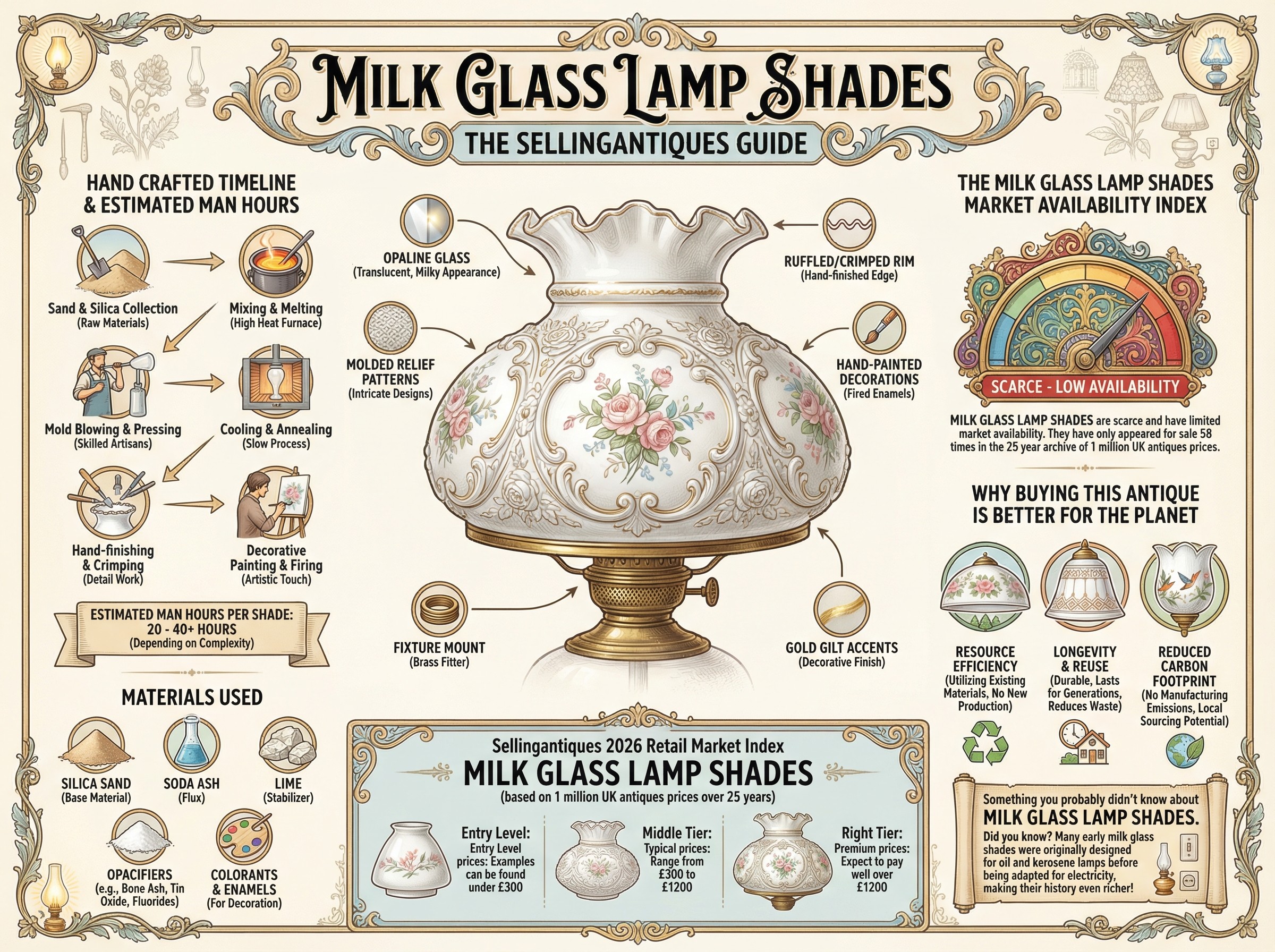 Milk Glass Lamp Shades Guide Infographic