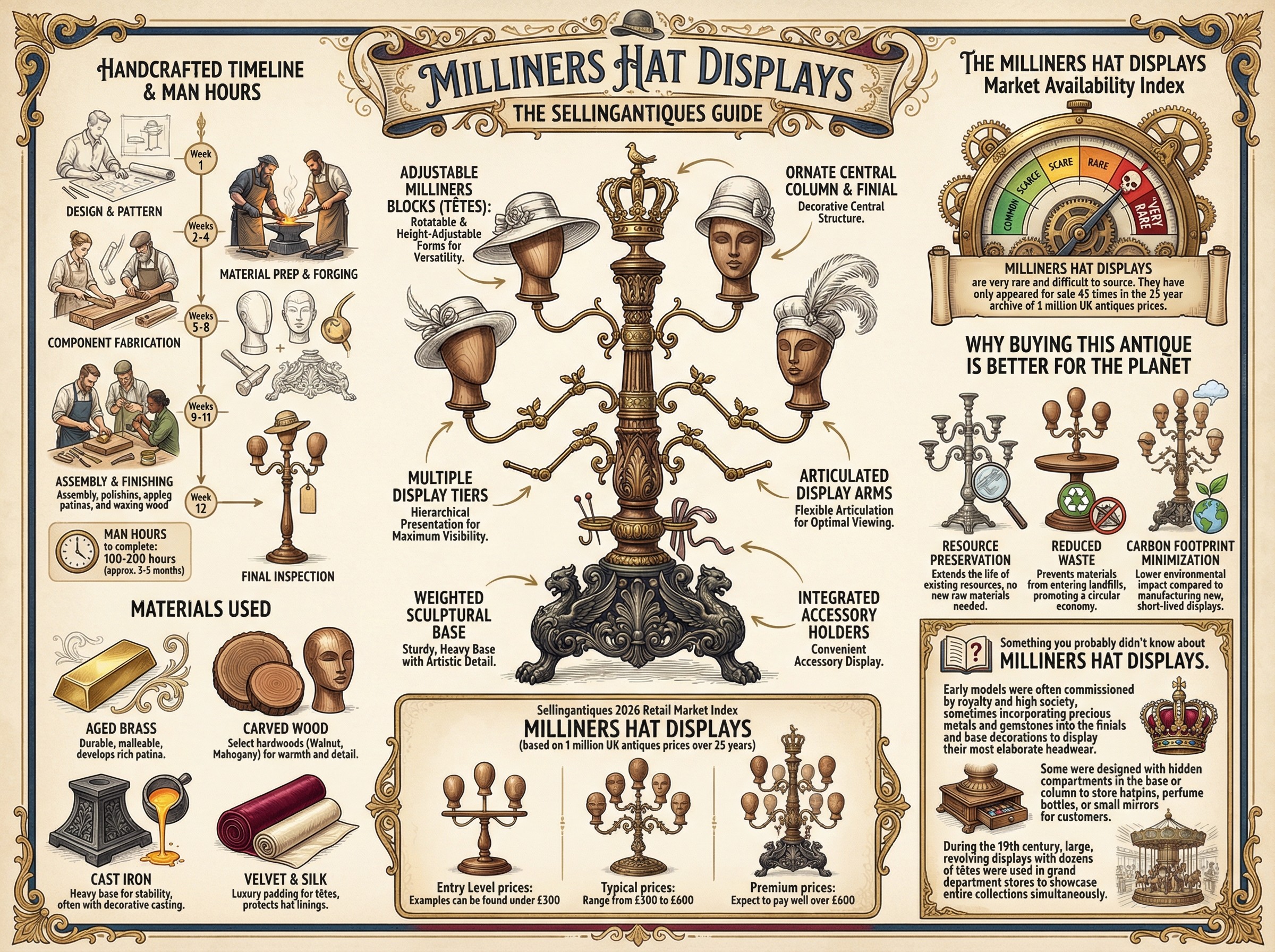 Milliners Hat Displays Guide Infographic