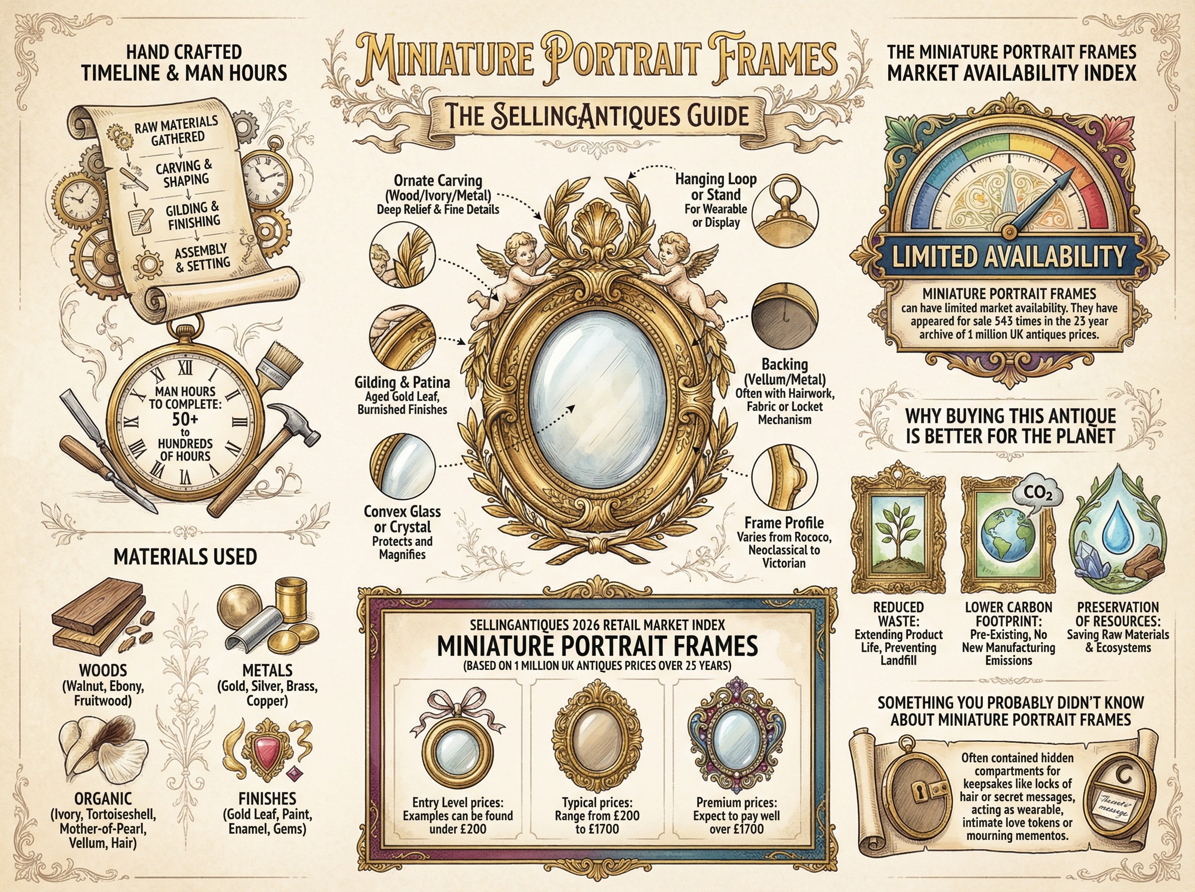 Miniature Portrait Frames Guide Infographic