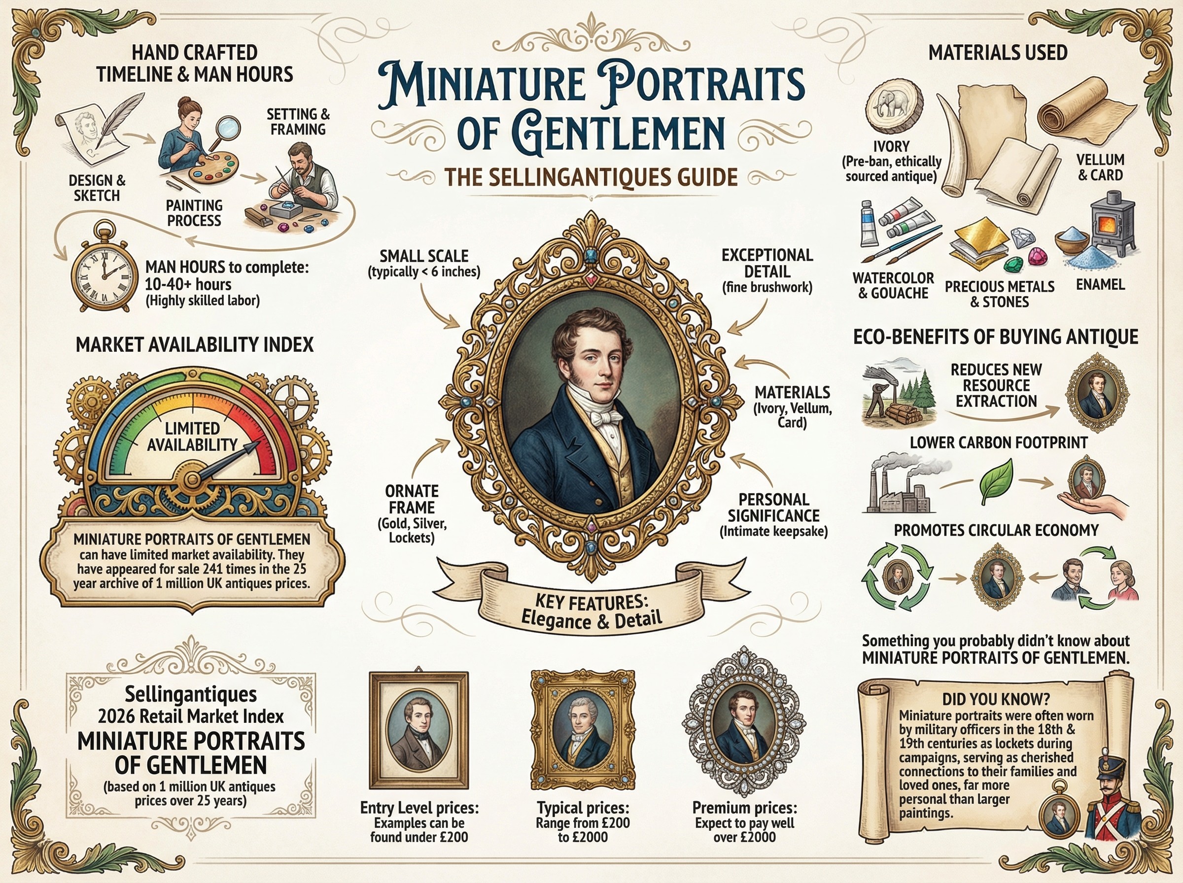 Miniature Portraits Of Gentlemen Guide Infographic