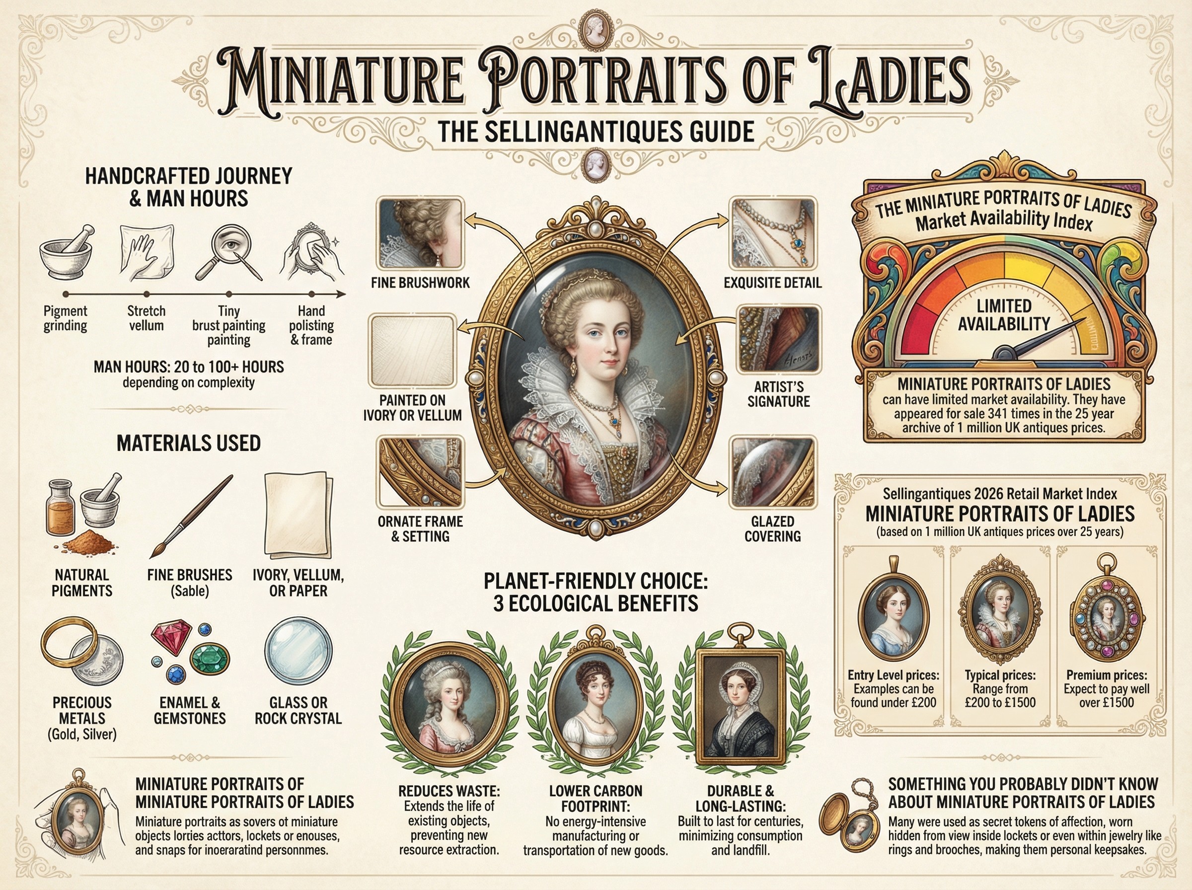 Miniature Portraits Of Ladies Guide Infographic