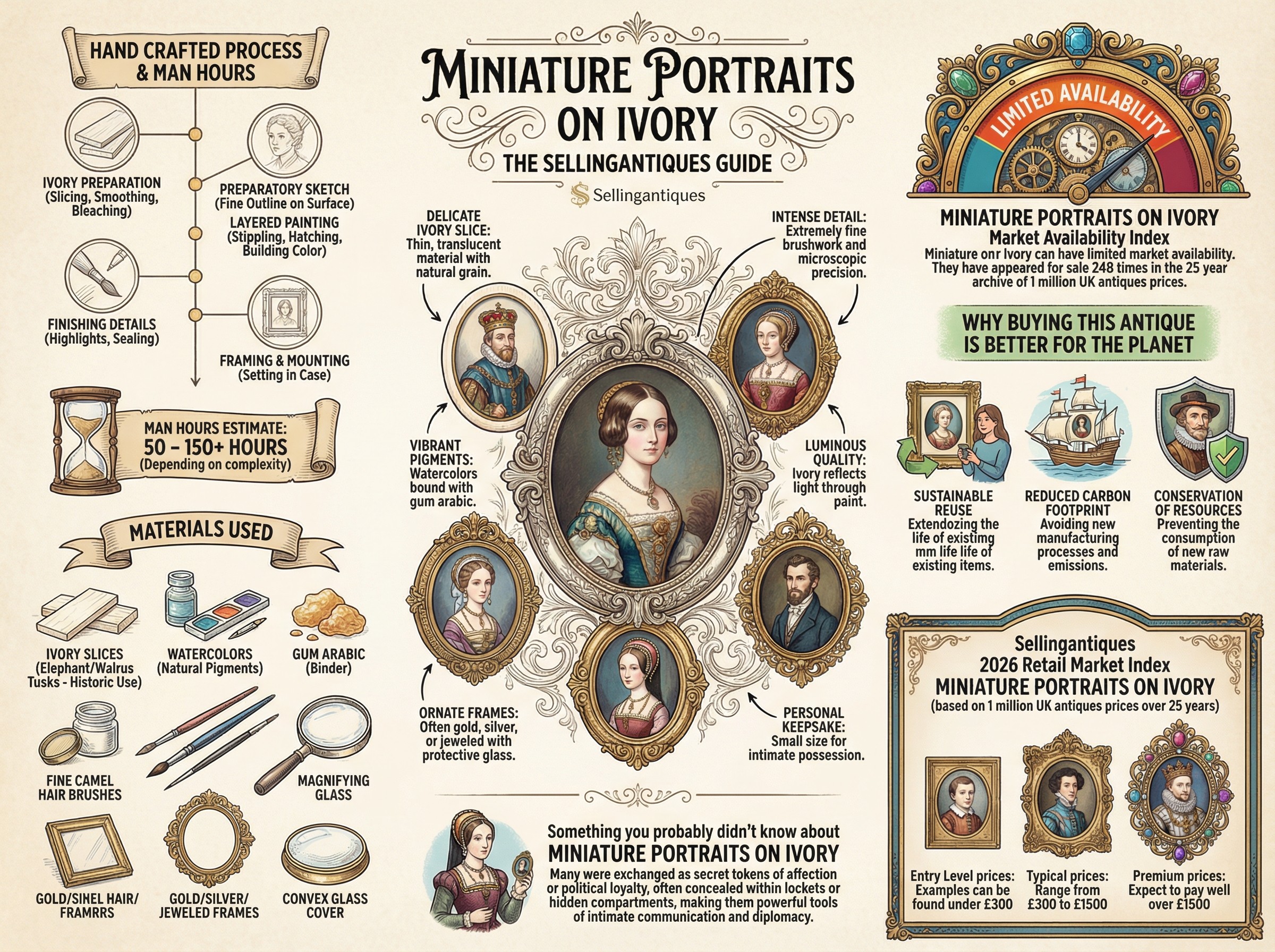 Miniature Portraits On Ivory Guide Infographic
