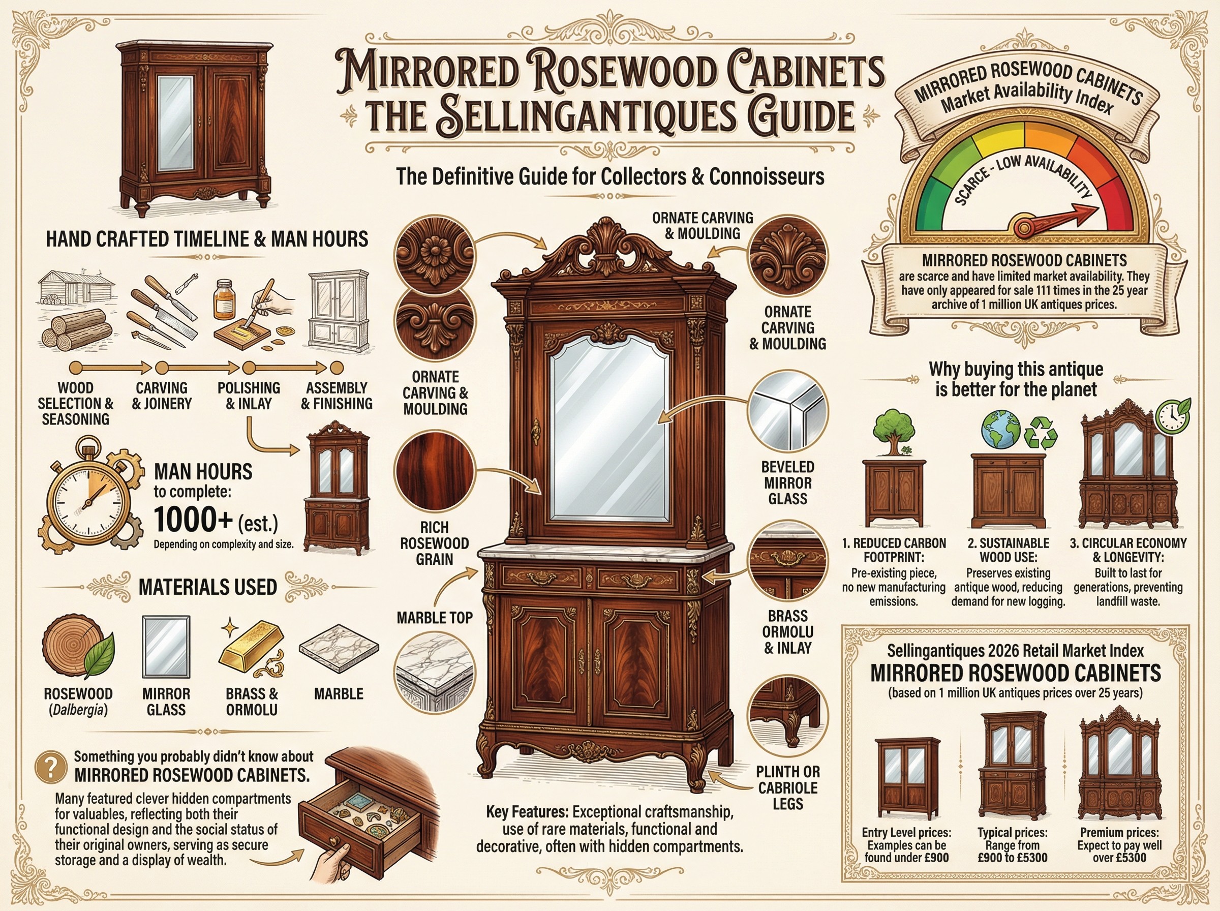 Mirrored Rosewood Cabinets Guide Infographic