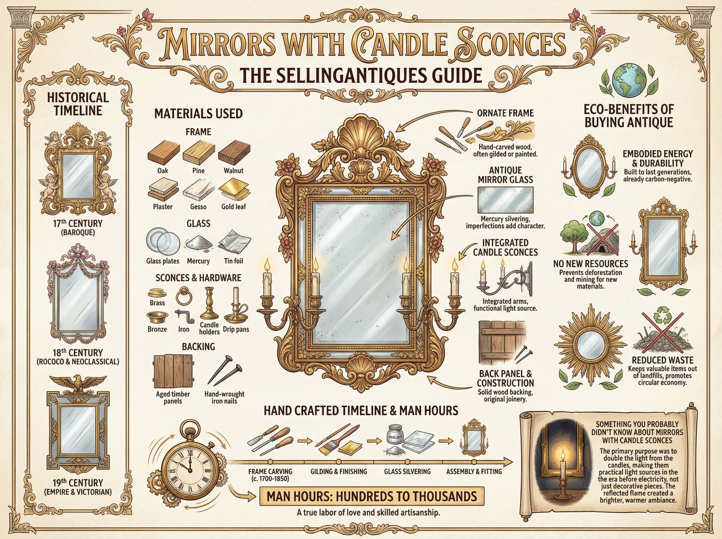 Mirrors With Candle Sconces Guide Infographic
