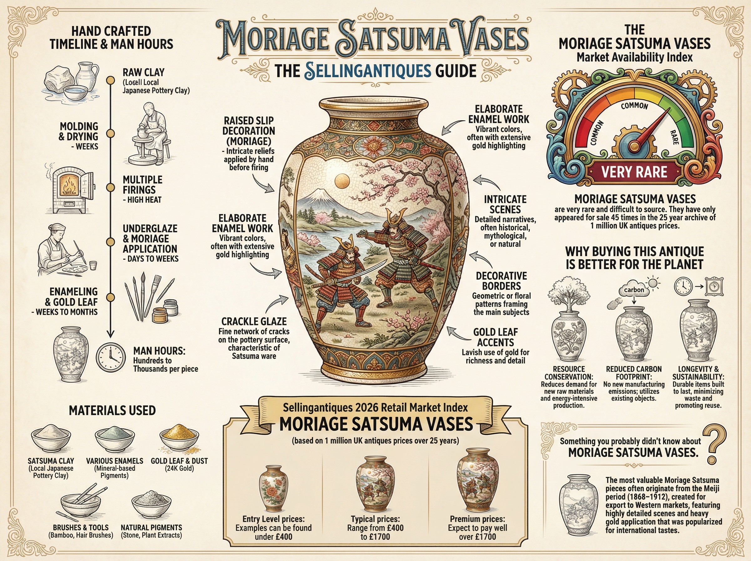 Moriage Satsuma Vases Guide Infographic