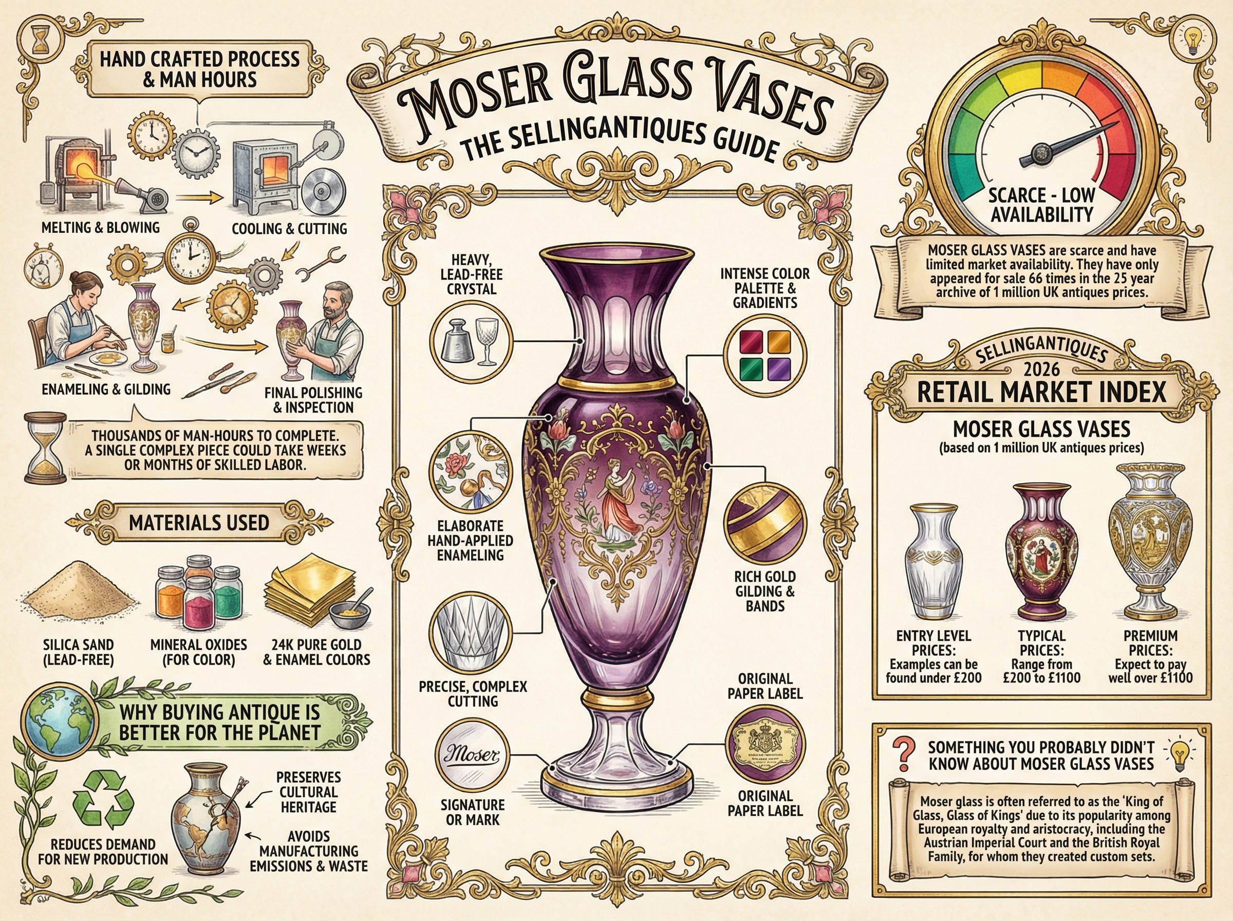 Moser Glass Vases Guide Infographic
