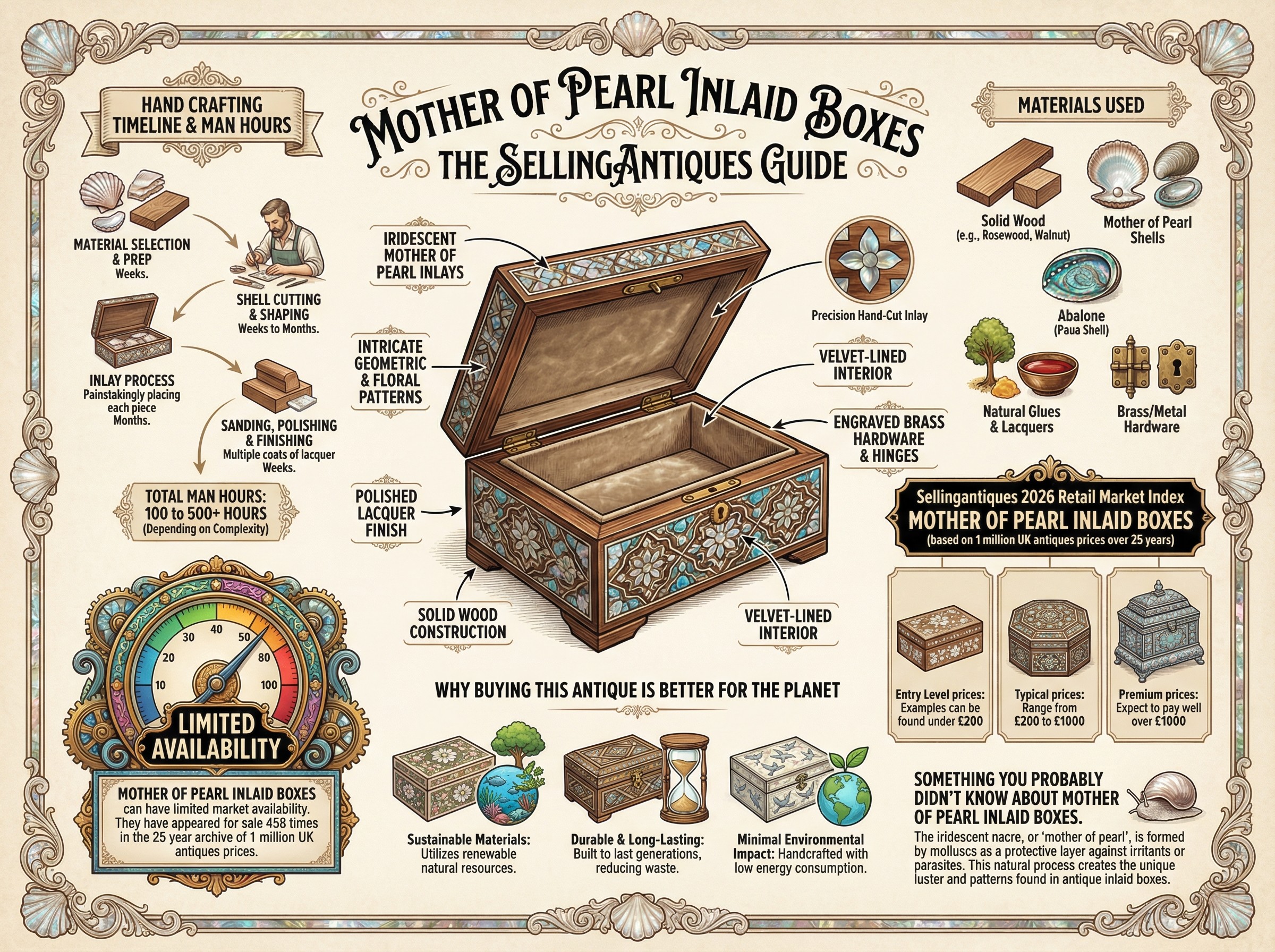 Mother Of Pearl Inlaid Boxes Guide Infographic
