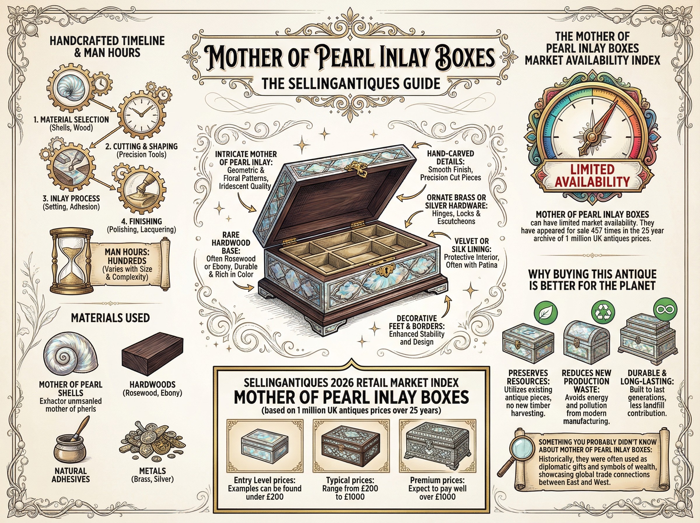 Mother Of Pearl Inlay Boxes Guide Infographic
