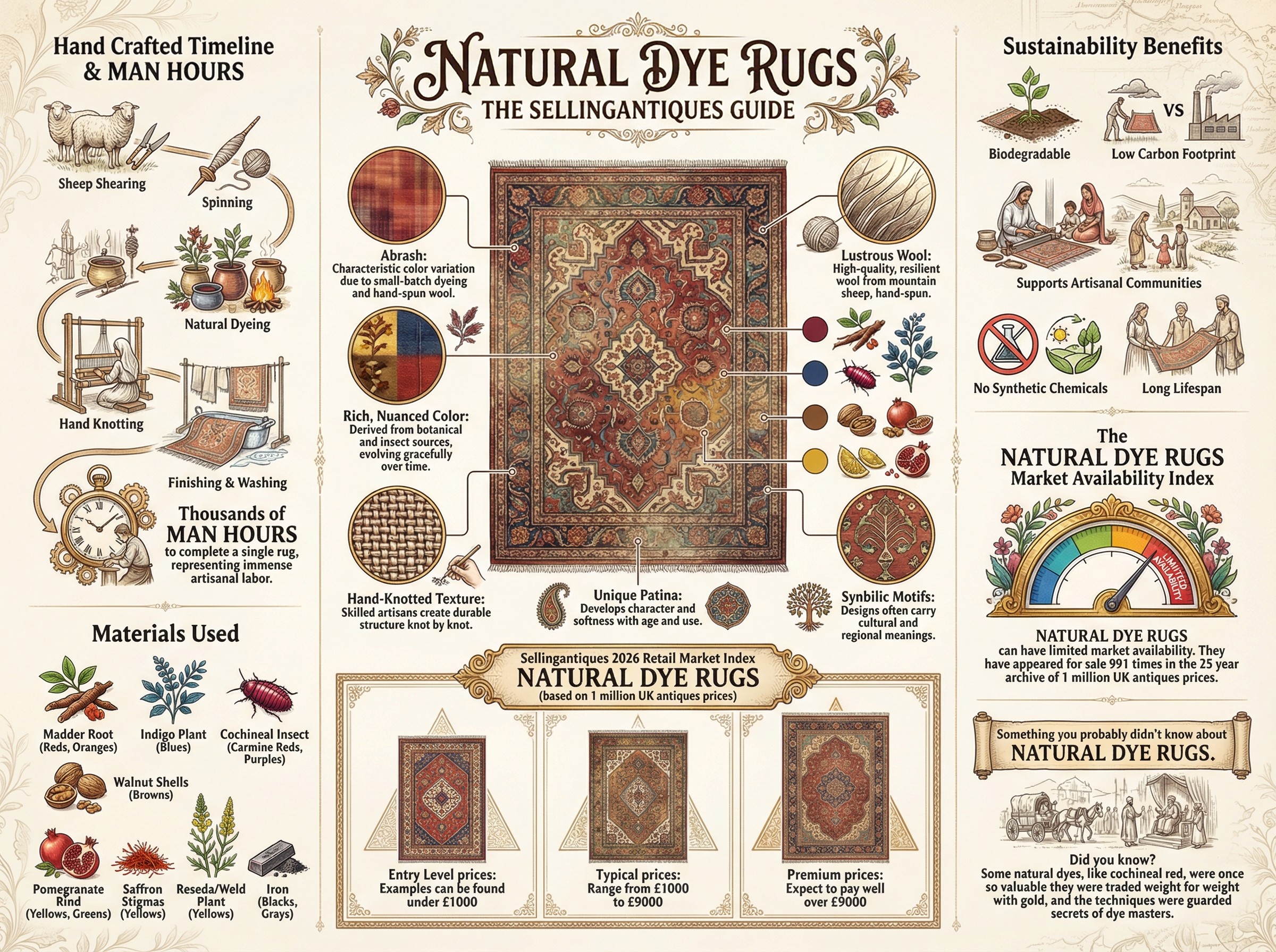 Natural Dye Rugs Guide Infographic
