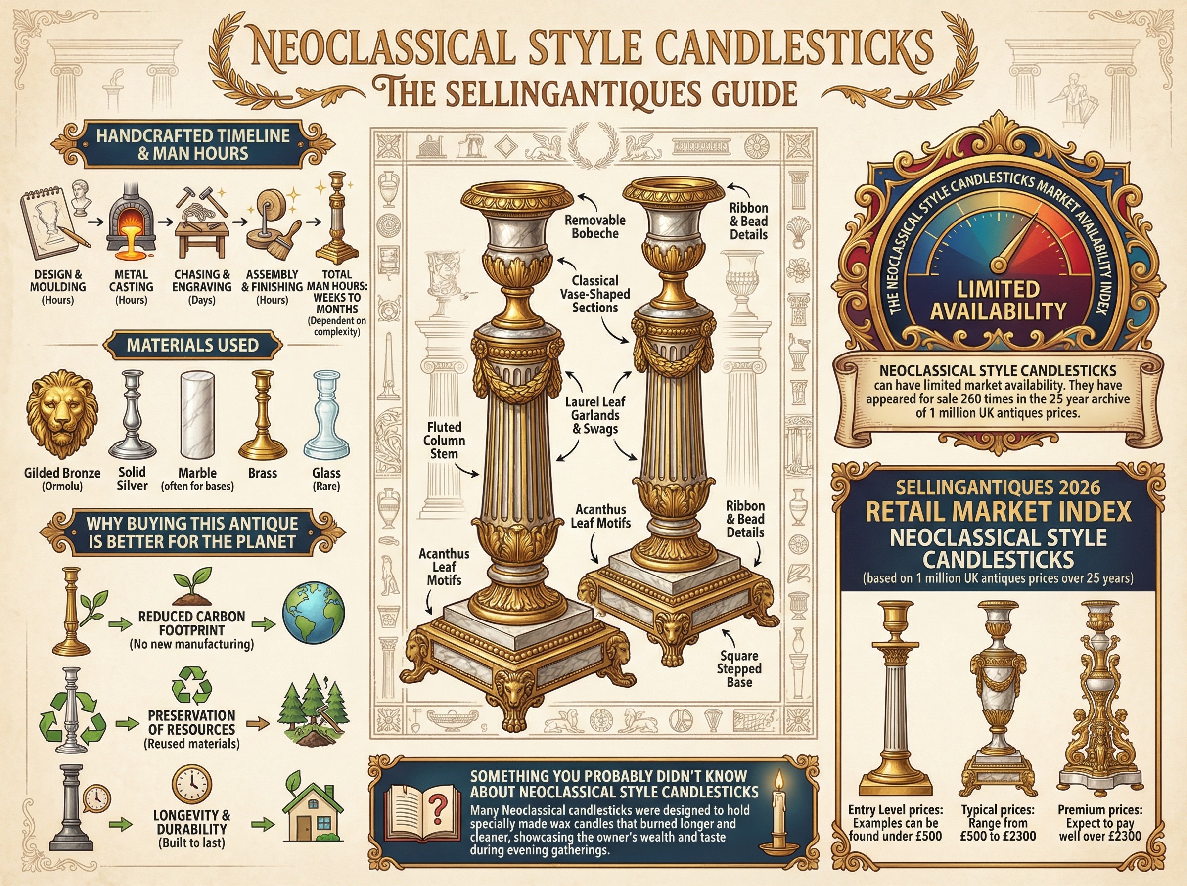 Neoclassical Style Candlesticks Guide Infographic
