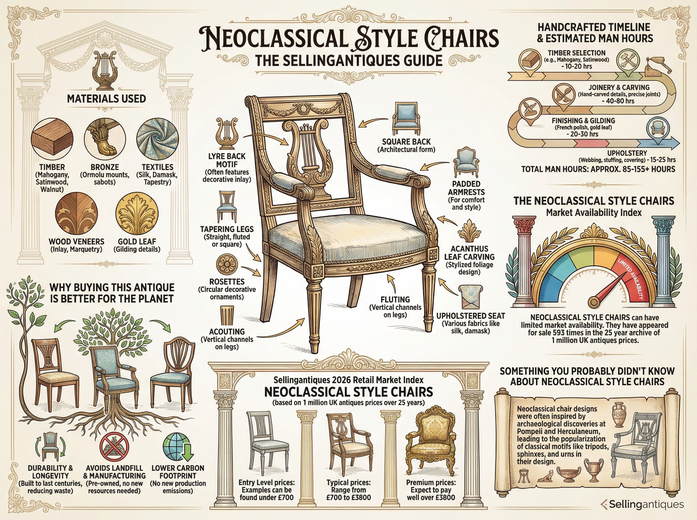Neoclassical Style Chairs Guide Infographic