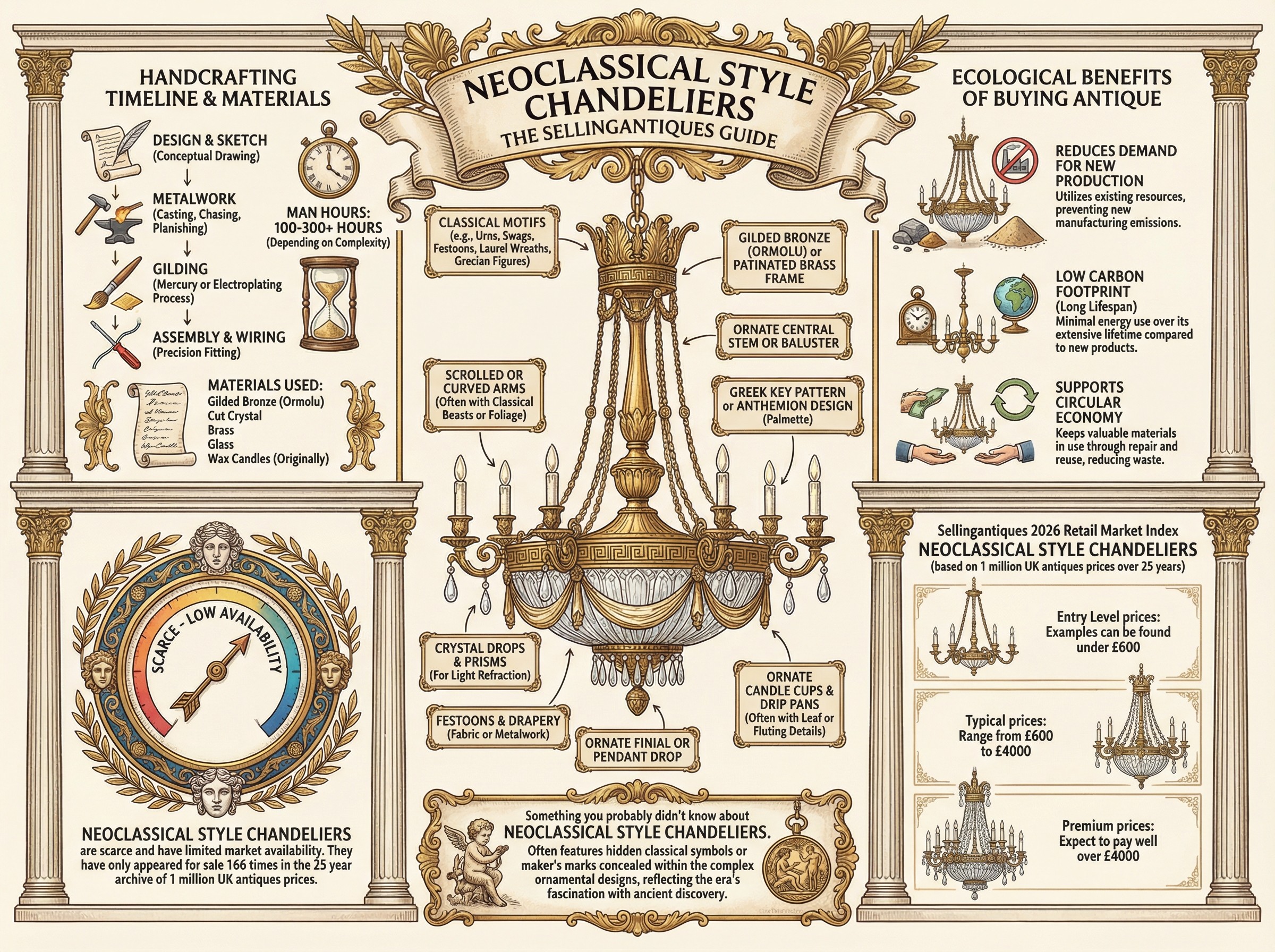 Neoclassical Style Chandeliers Guide Infographic