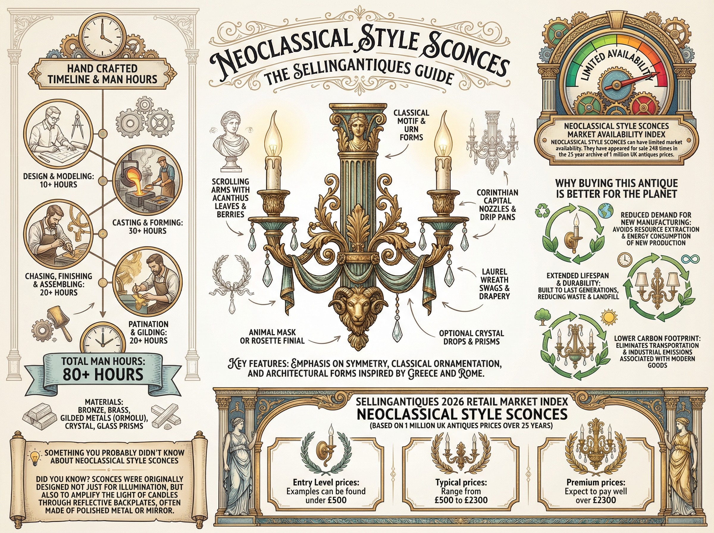 Neoclassical Style Sconces Guide Infographic