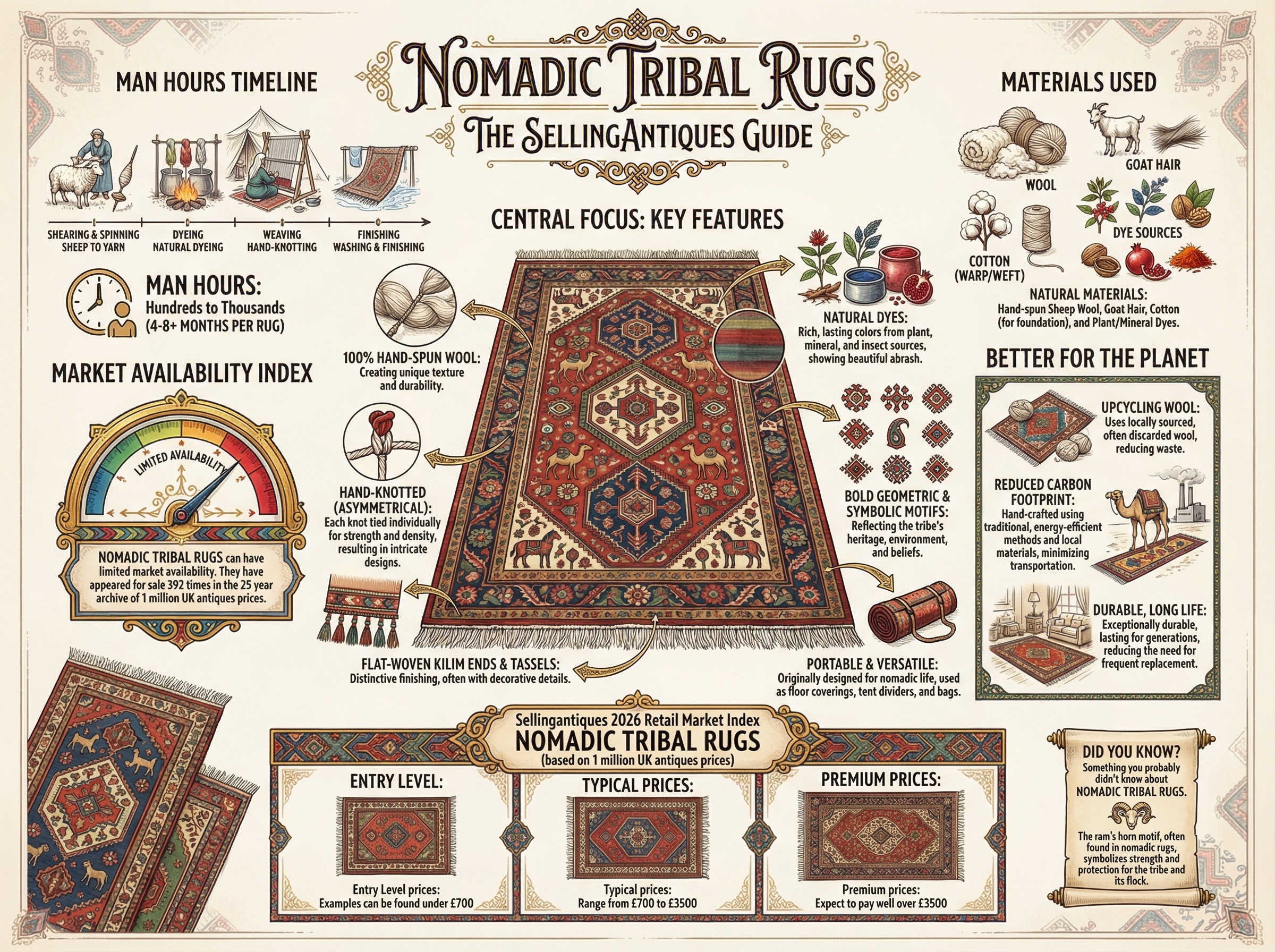 Nomadic Tribal Rugs Guide Infographic
