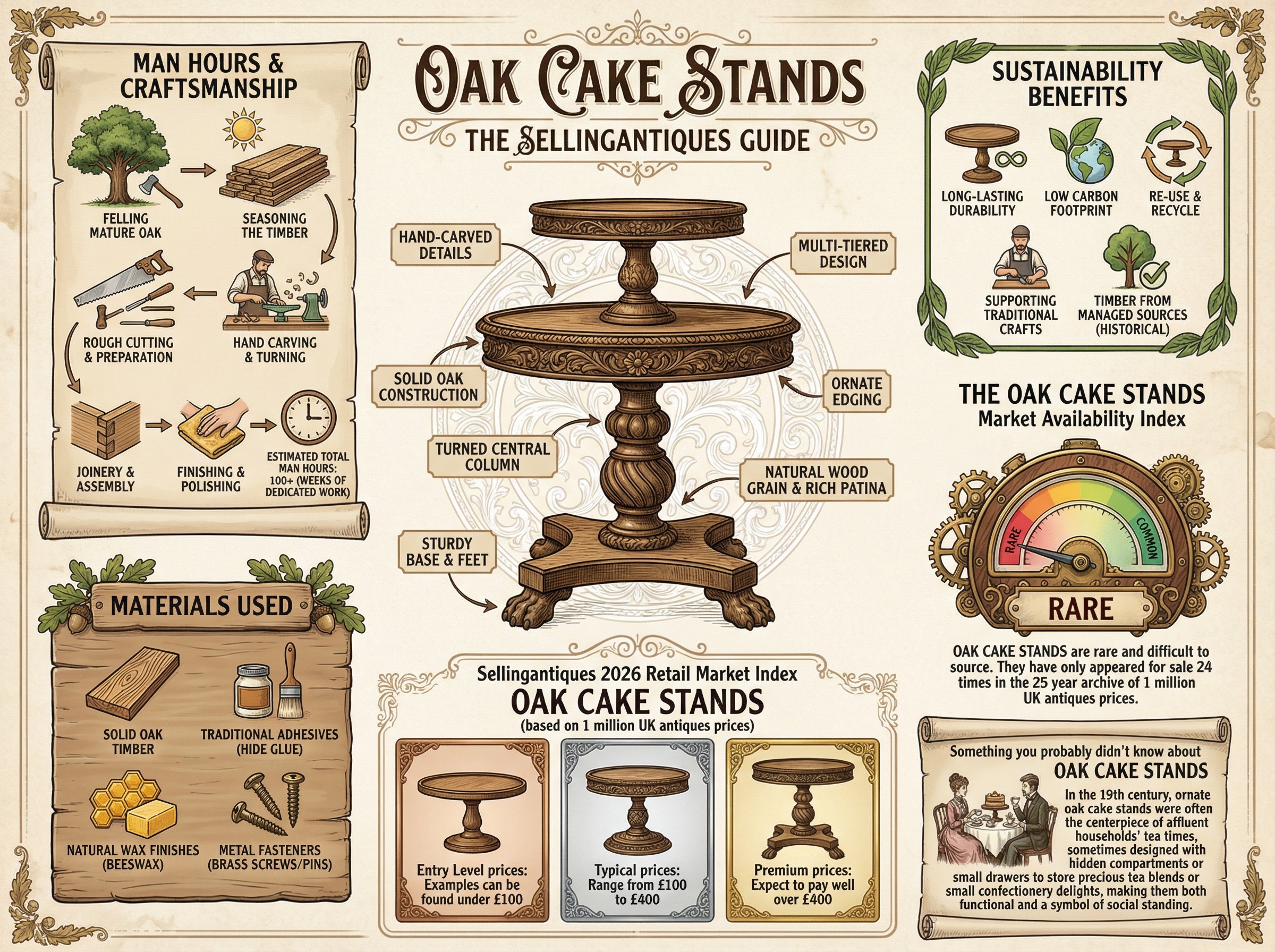 Oak Cake Stands Guide Infographic