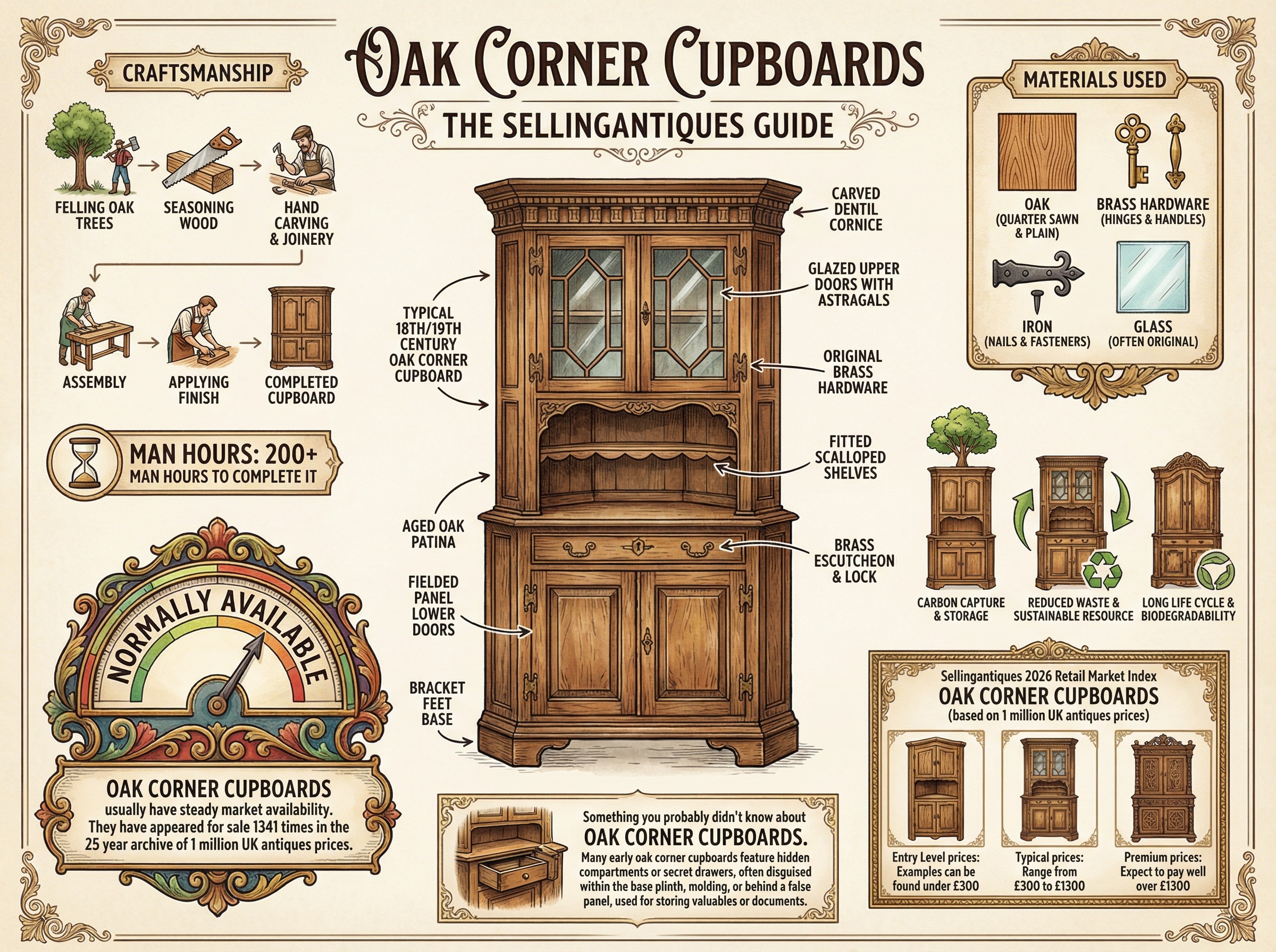 Oak Corner Cupboards Guide Infographic